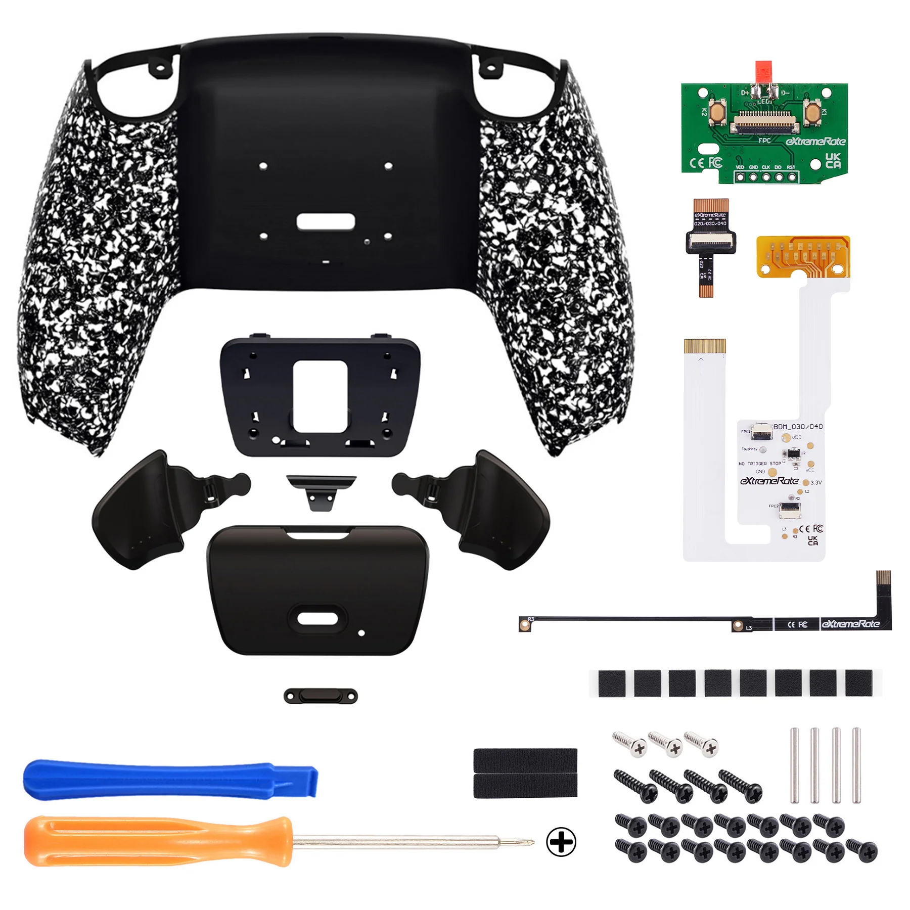 eXtremeRate Remappable RISE V3 Remap Kit for PS5 Controller BDM-030/040/050 - Textured White - Image 2