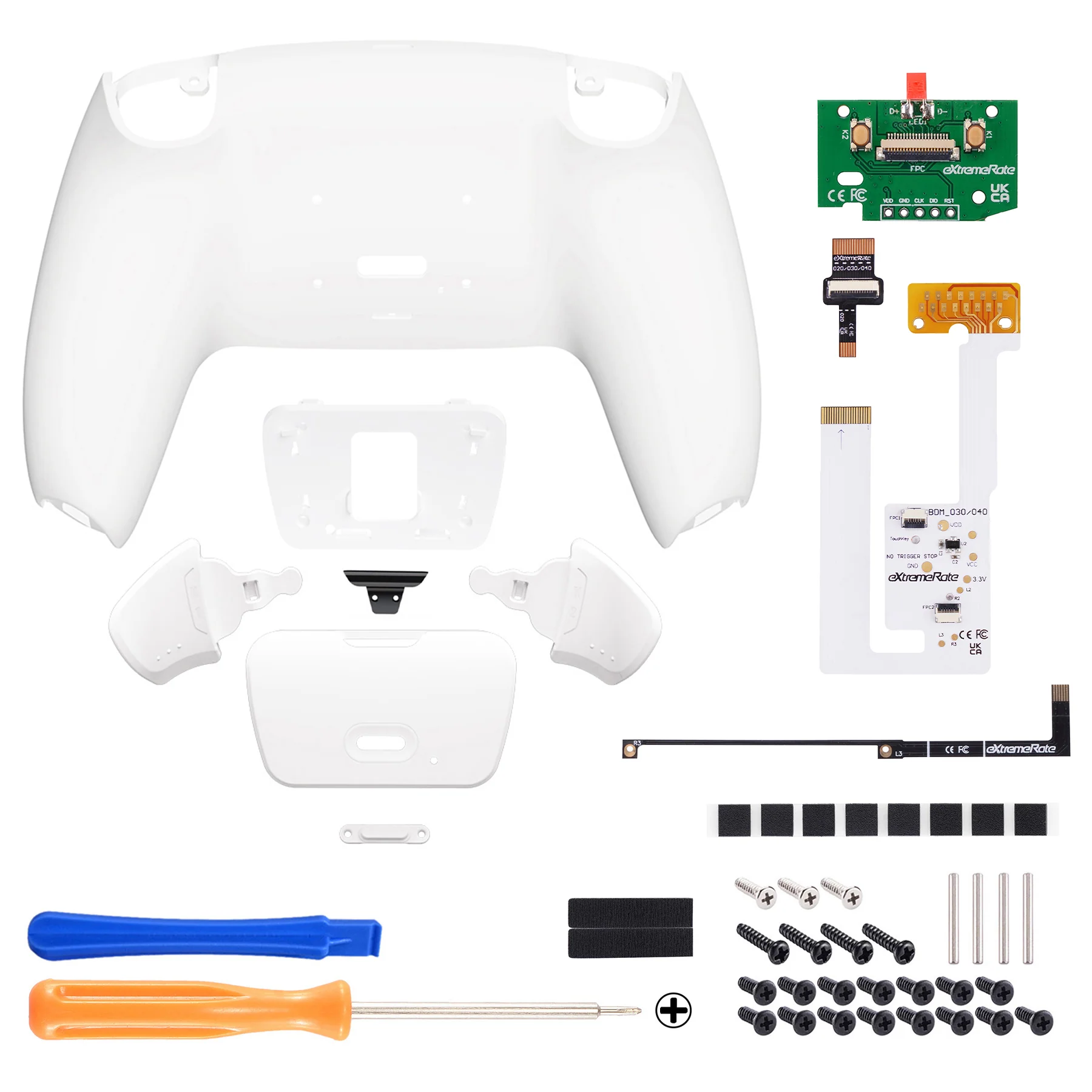 eXtremeRate Remappable RISE V3 Remap Kit for PS5 Controller BDM-030/040/050 - White - Image 2