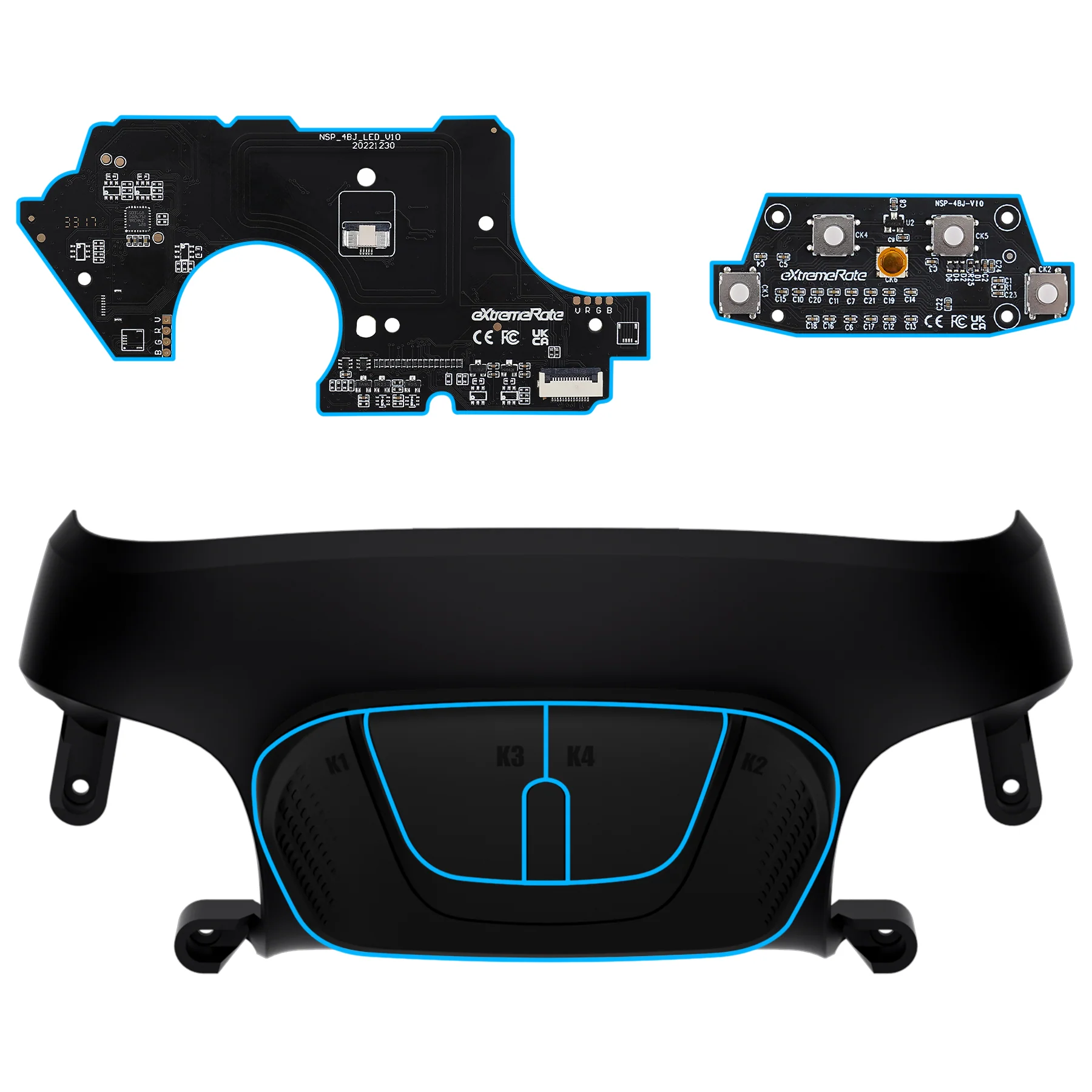 eXtremeRate Remappable RISE4 Remap Kit for Nintendo Switch Pro Controller - Black - Image 8