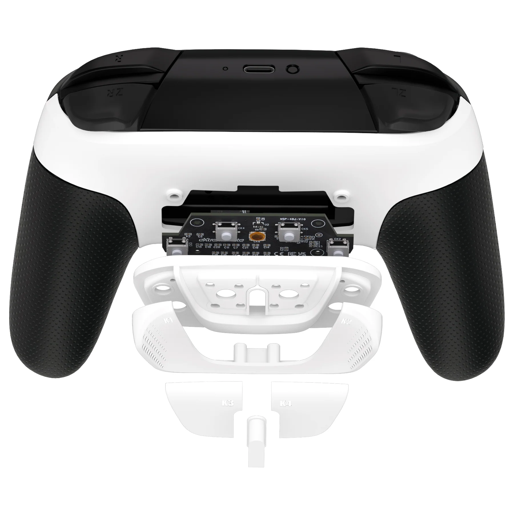 eXtremeRate Remappable RISE4 Remap Kit for Nintendo Switch Pro Controller - White - Image 5