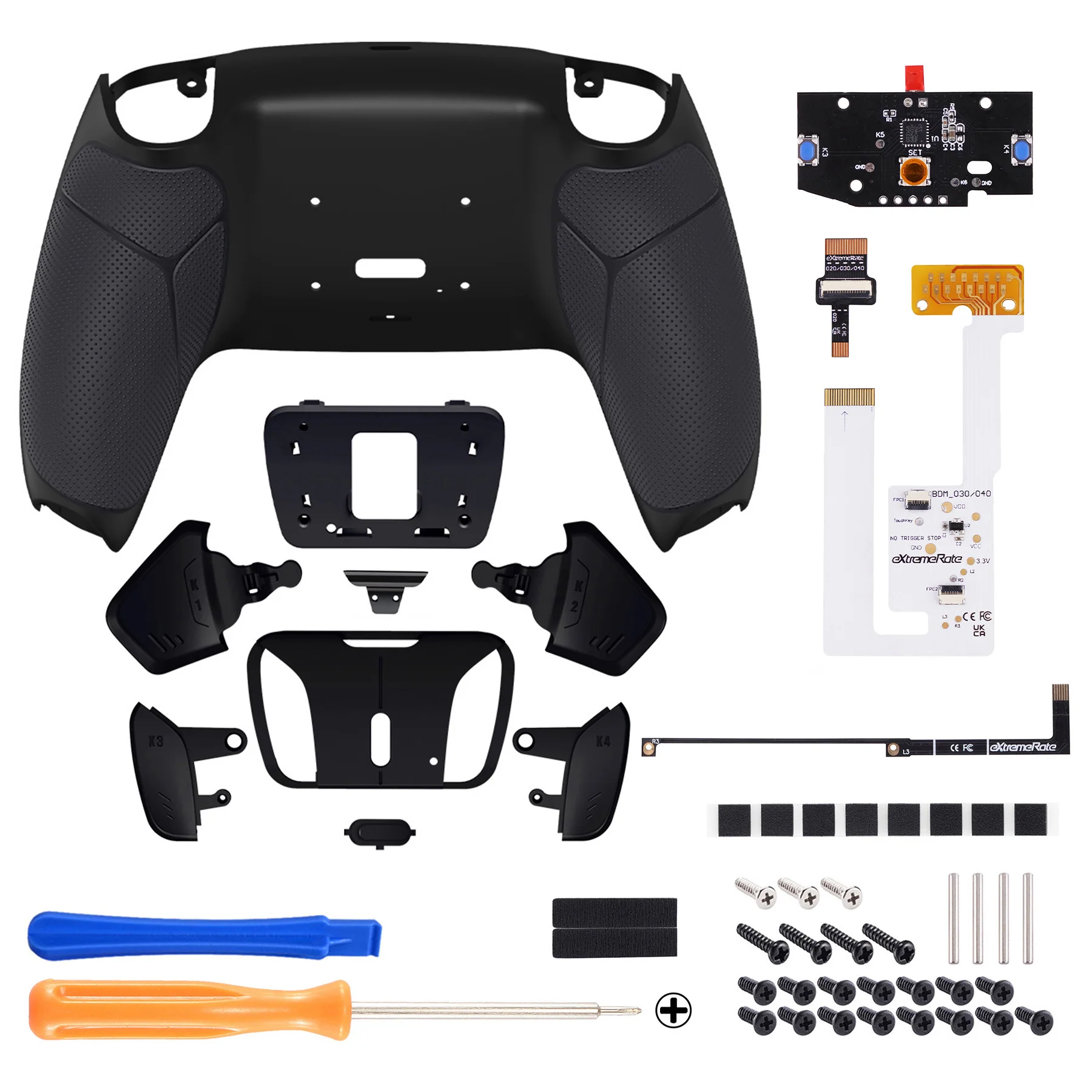 eXtremeRate Remappable RISE4 V3 Remap Kit for PS5 Controller BDM-030/040/050 - Rubberized Black - Image 2