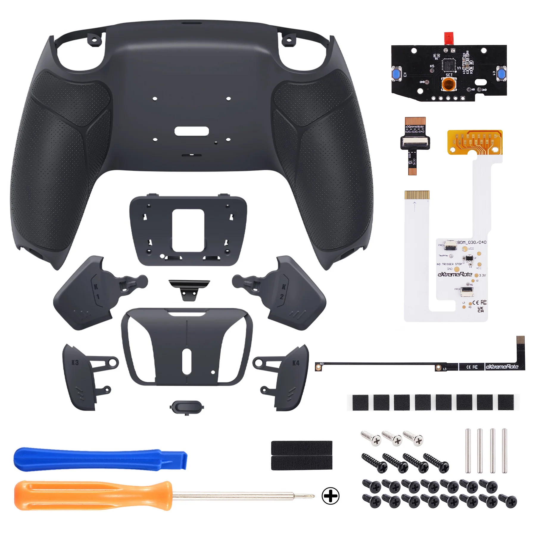 eXtremeRate Remappable RISE4 V3 Remap Kit for PS5 Controller BDM-030/040/050 - Rubberized Dark Gray - Image 2