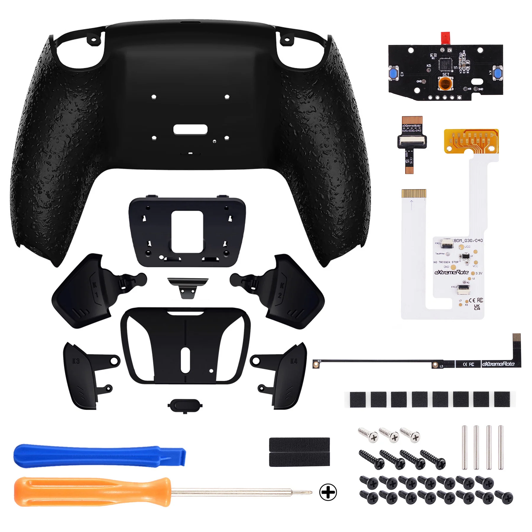 eXtremeRate Remappable RISE4 V3 Remap Kit for PS5 Controller BDM-030/040/050 - Textured Black - Image 2