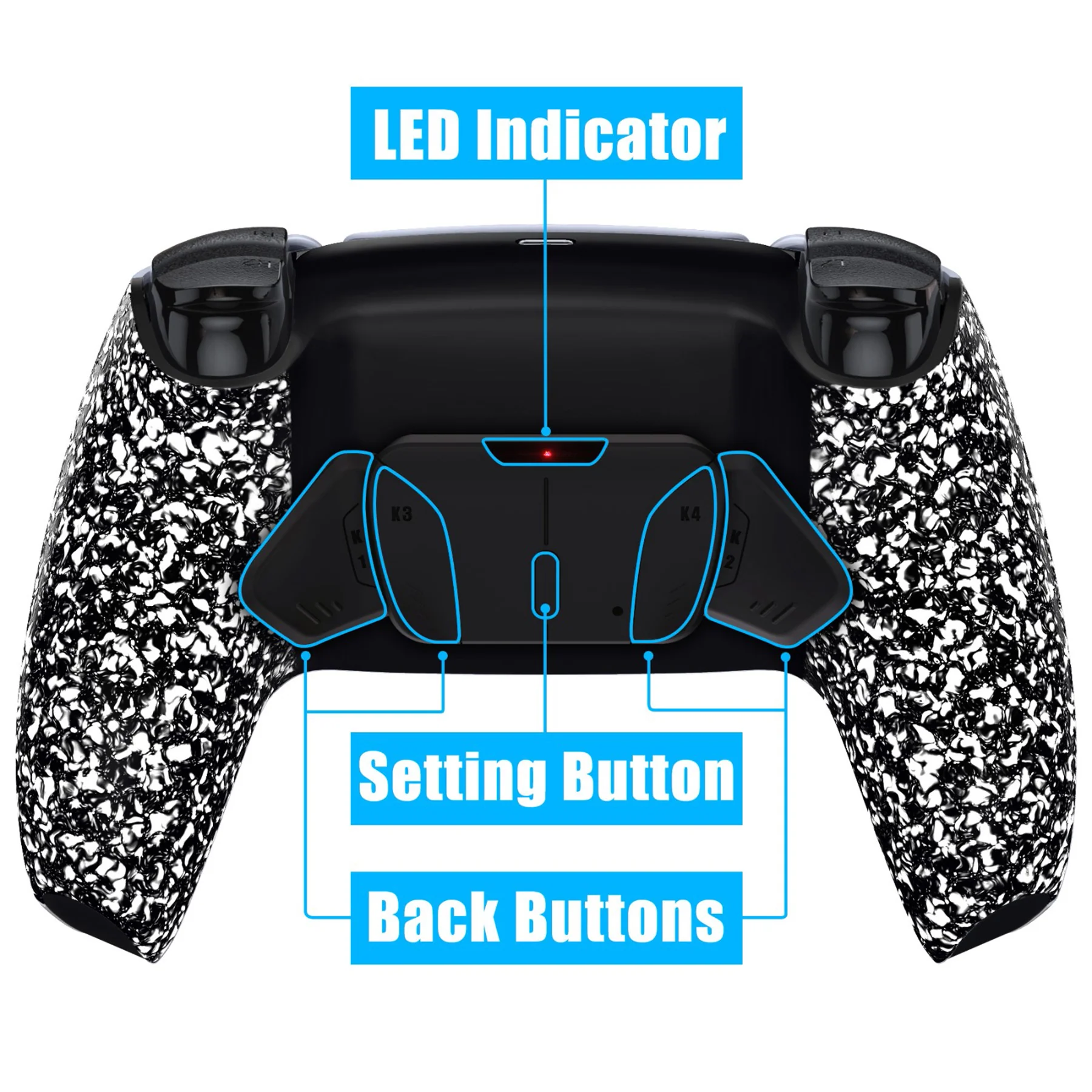eXtremeRate Remappable RISE4 V3 Remap Kit for PS5 Controller BDM-030/040/050 - Textured White - Image 4