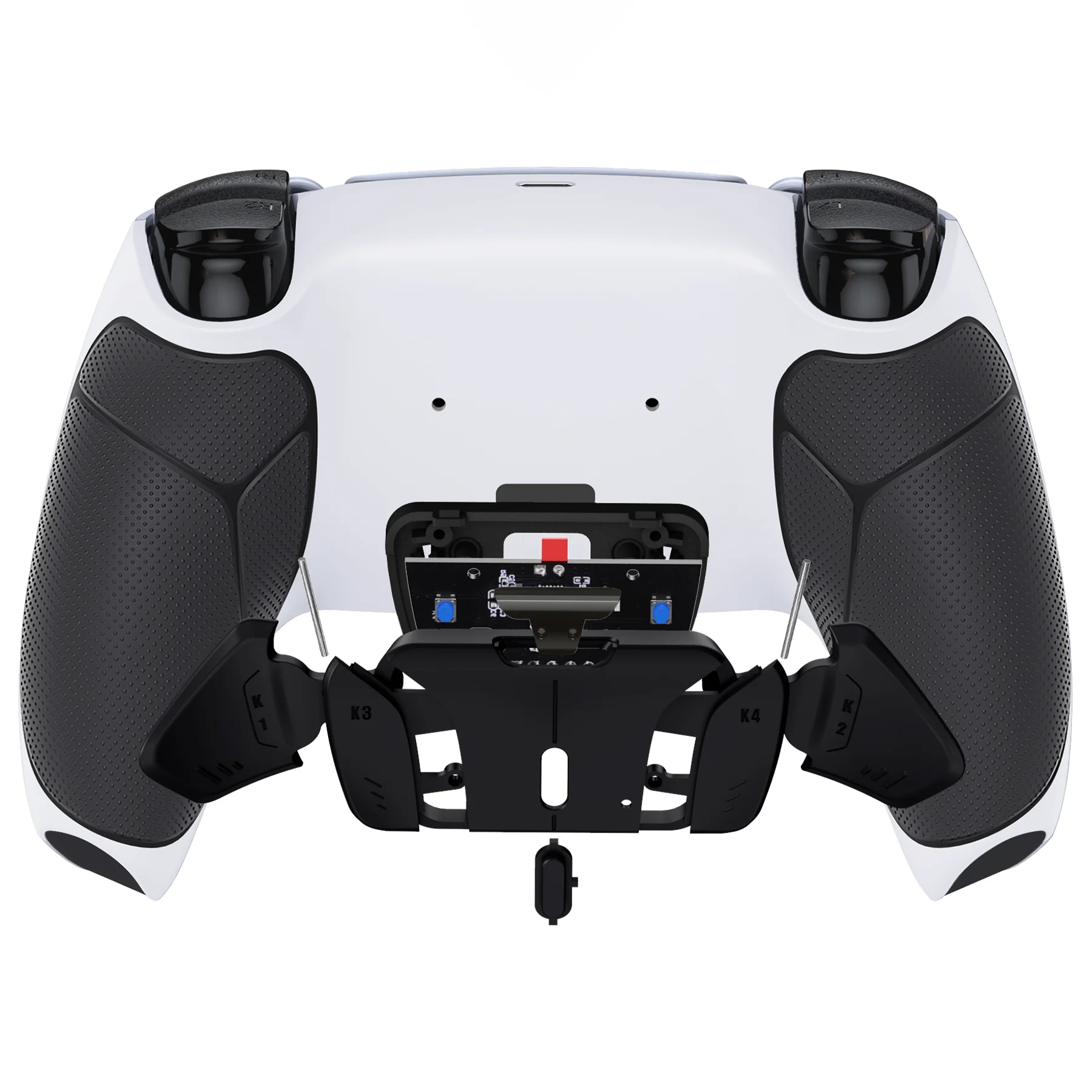 eXtremeRate Remappable RISE4 V4 Remap Kit for PS5 Controller BDM-030/040/050/060 - Rubberized White Black- Black - Image 6
