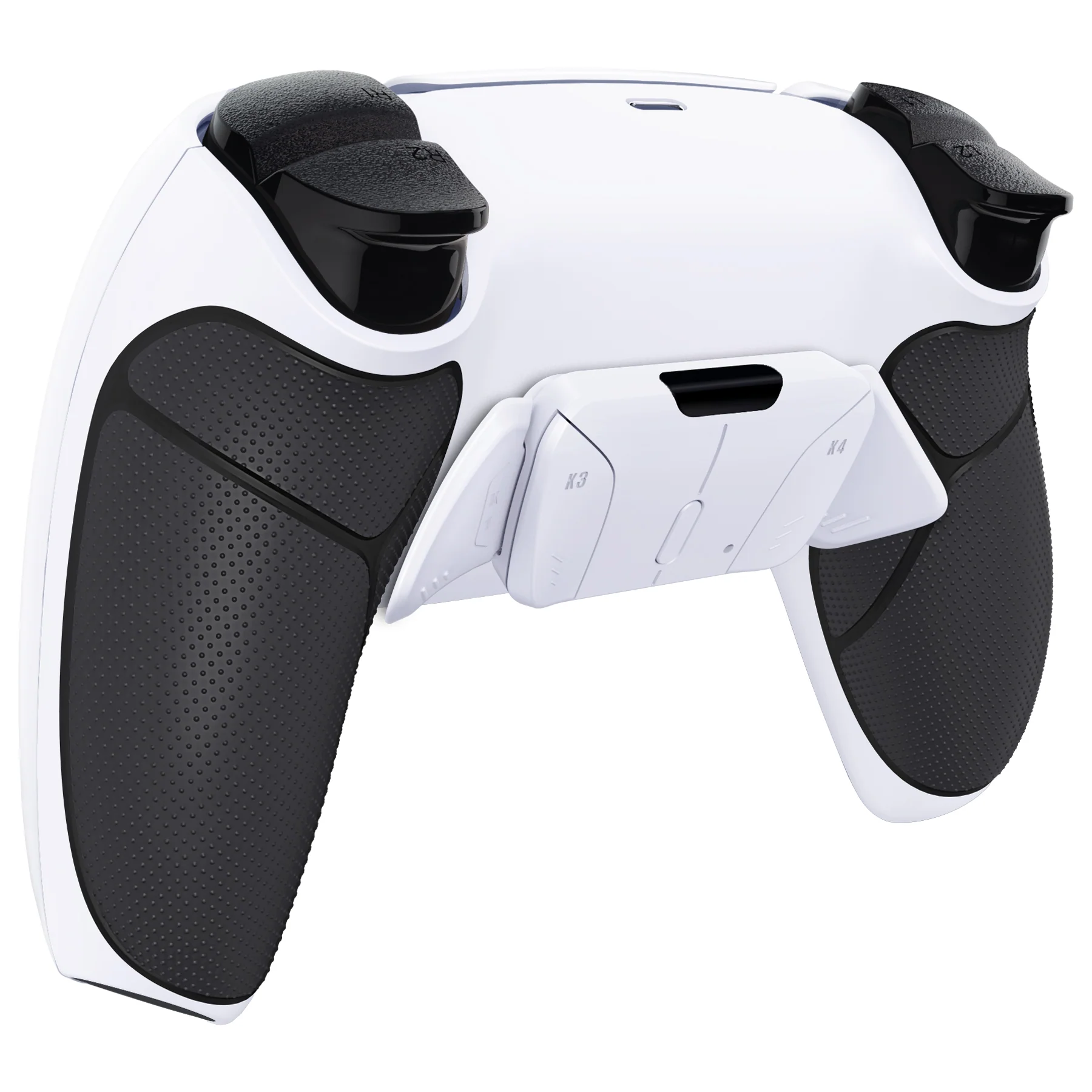 eXtremeRate Remappable RISE4 V4 Remap Kit for PS5 Controller BDM-030/040/050/060 - Rubberized White Black- White - Image 7