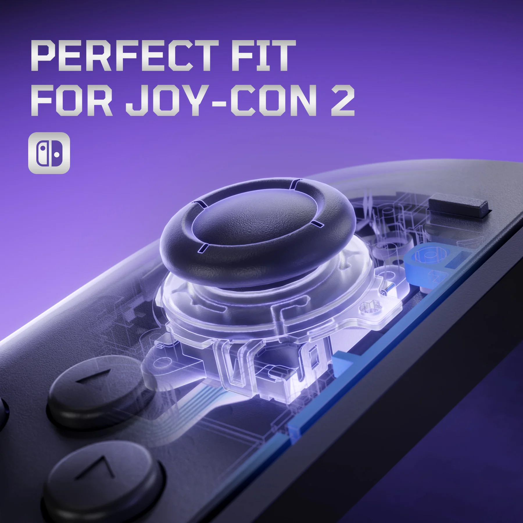 eXtremeRate Replacement 3D Joystick for Nintendo Switch 2 Joycon - Clear - Image 5