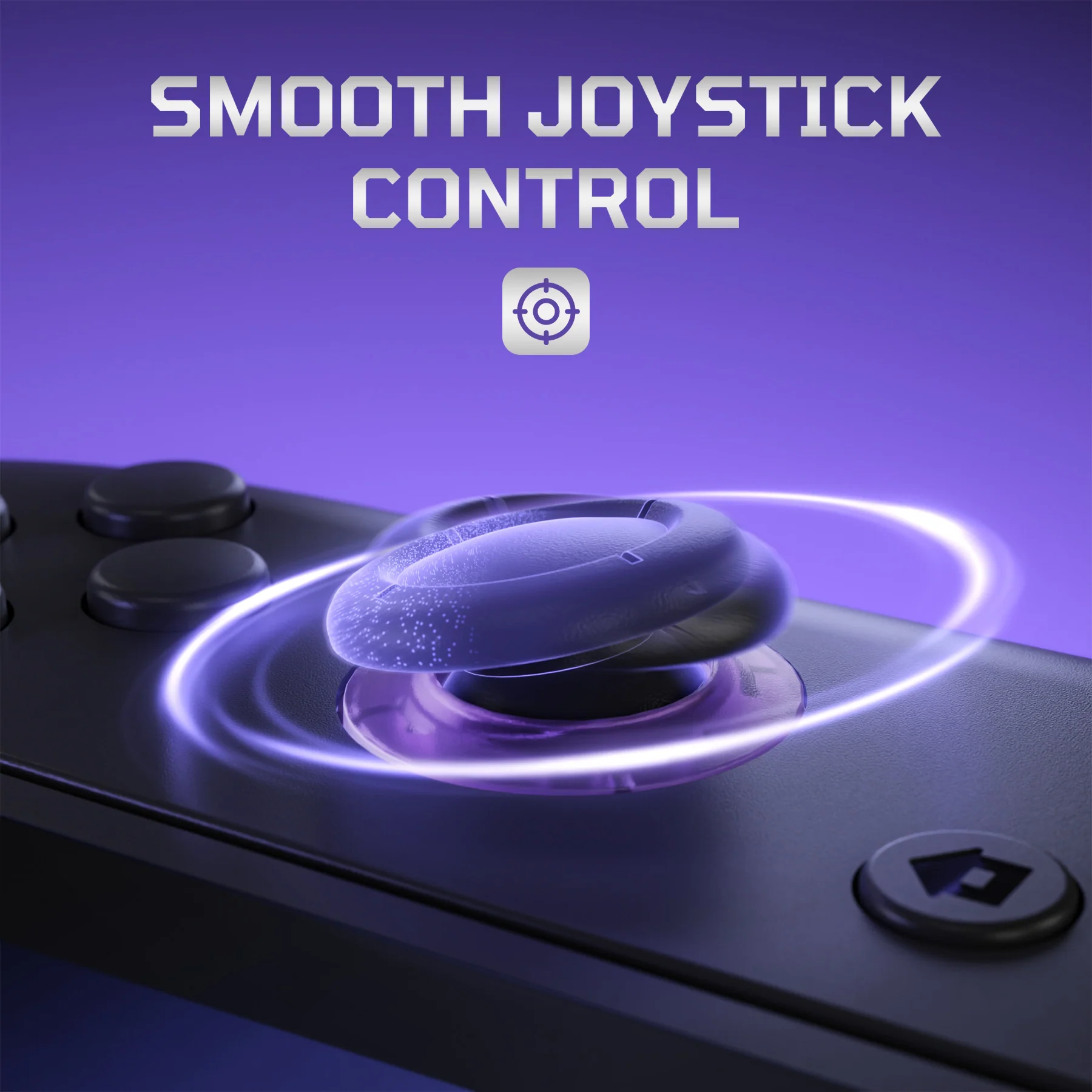 eXtremeRate Replacement 3D Joystick for Nintendo Switch 2 Joycon - Clear Atomic Purple - Image 6