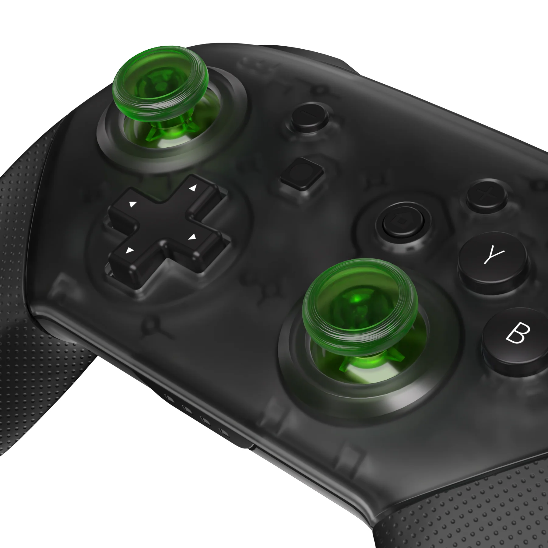 eXtremeRate Replacement 3D Joystick Thumbsticks for Nintendo Switch Pro Controller - Clear Green - Image 2