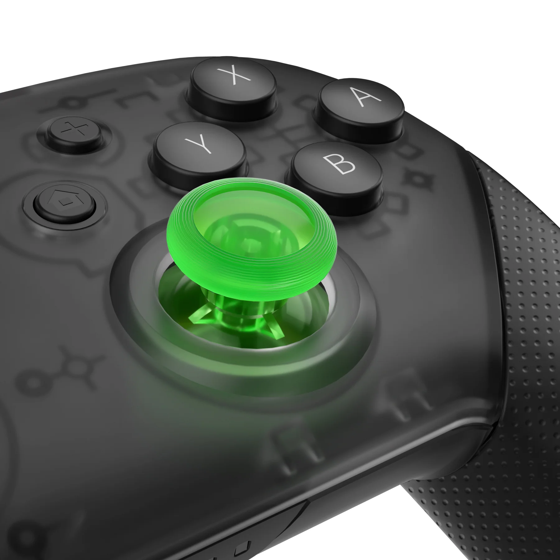 eXtremeRate Replacement 3D Joystick Thumbsticks for Nintendo Switch Pro Controller - Clear Light Green - Image 4