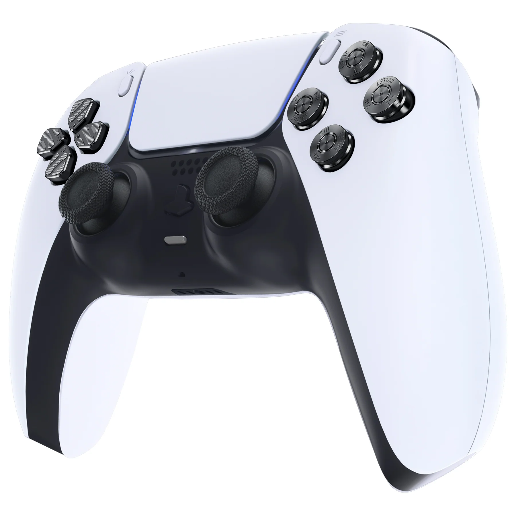 eXtremeRate Replacement Aluminum Metal Dpad ABXY Buttons for PS5 Controller - Black - Image 4