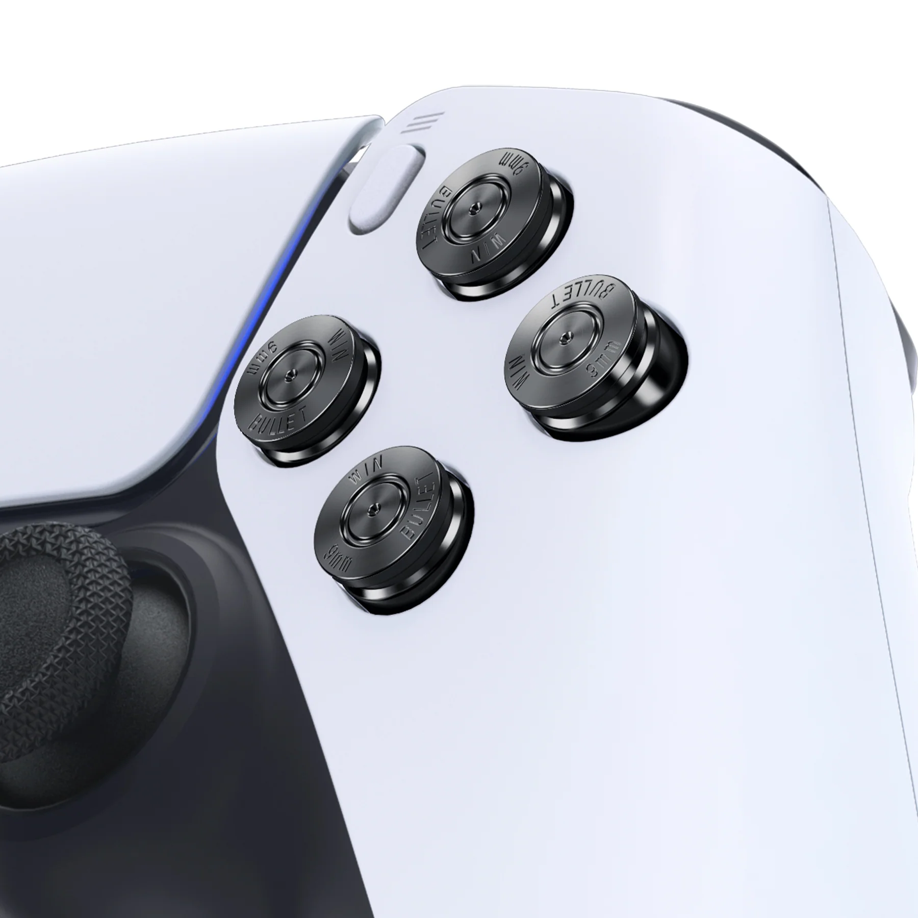 eXtremeRate Replacement Aluminum Metal Dpad ABXY Buttons for PS5 Controller - Black - Image 6