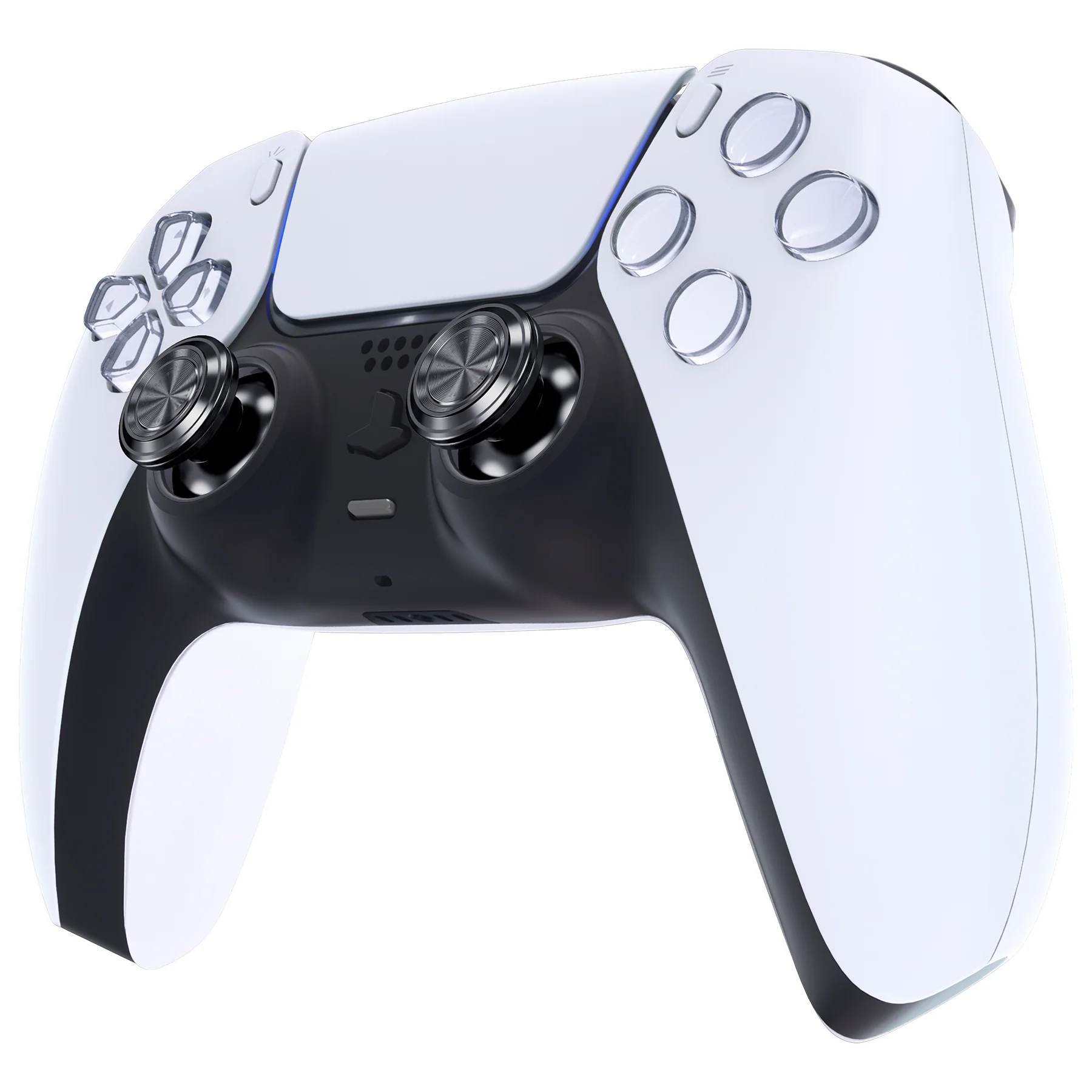eXtremeRate Replacement Aluminum Metal Thumbsticks Compatible with PS5 & PS4 Controller - Dark Gray - Image 4