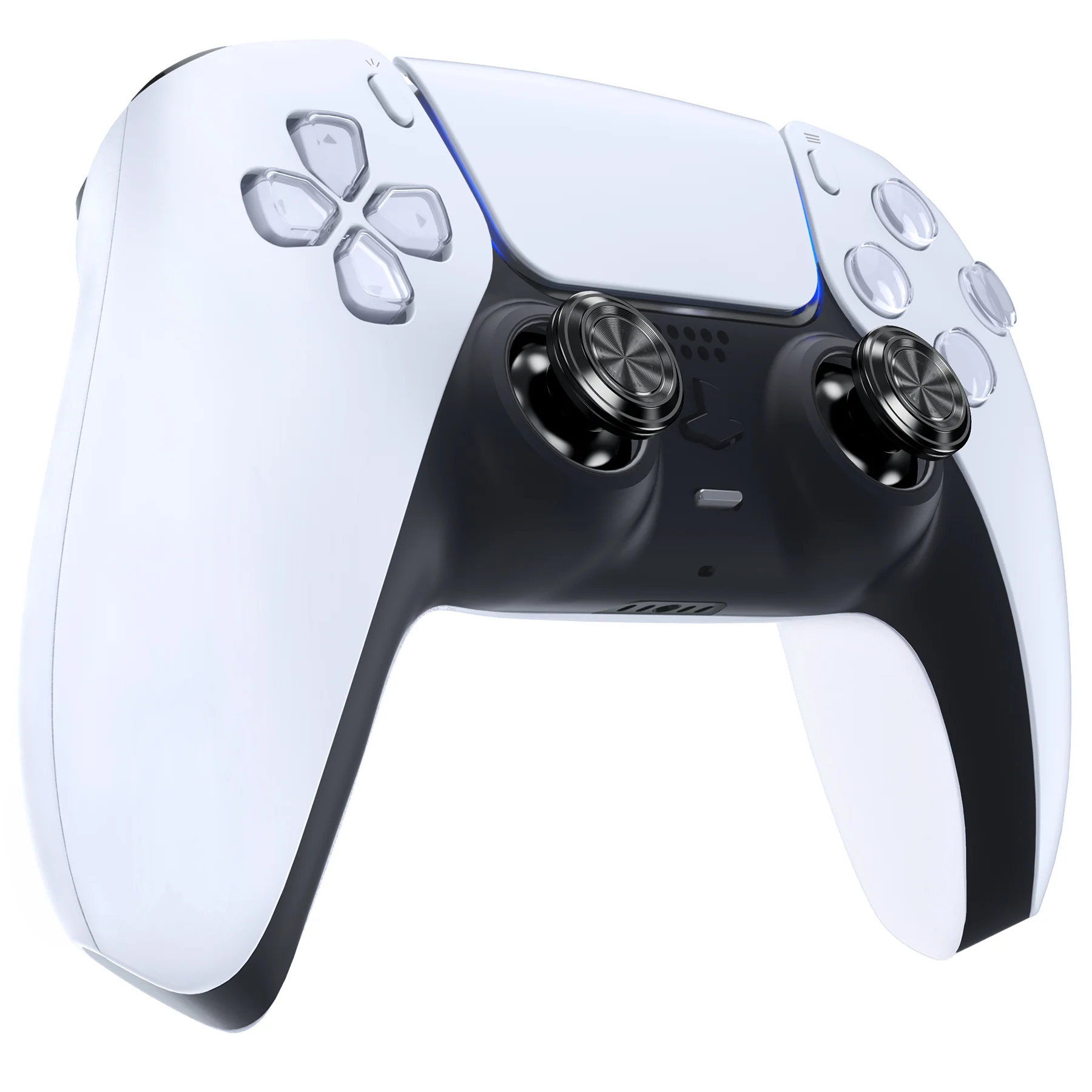eXtremeRate Replacement Aluminum Metal Thumbsticks Compatible with PS5 & PS4 Controller - Dark Gray - Image 5