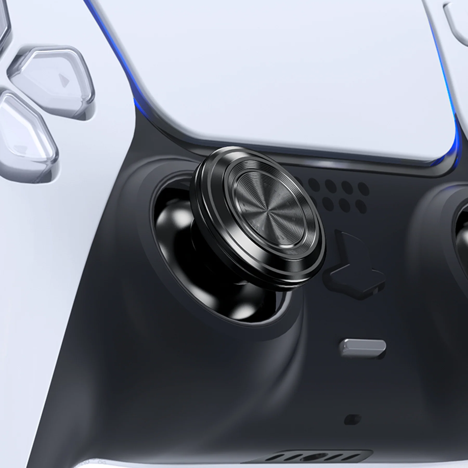 eXtremeRate Replacement Aluminum Metal Thumbsticks Compatible with PS5 & PS4 Controller - Dark Gray - Image 6