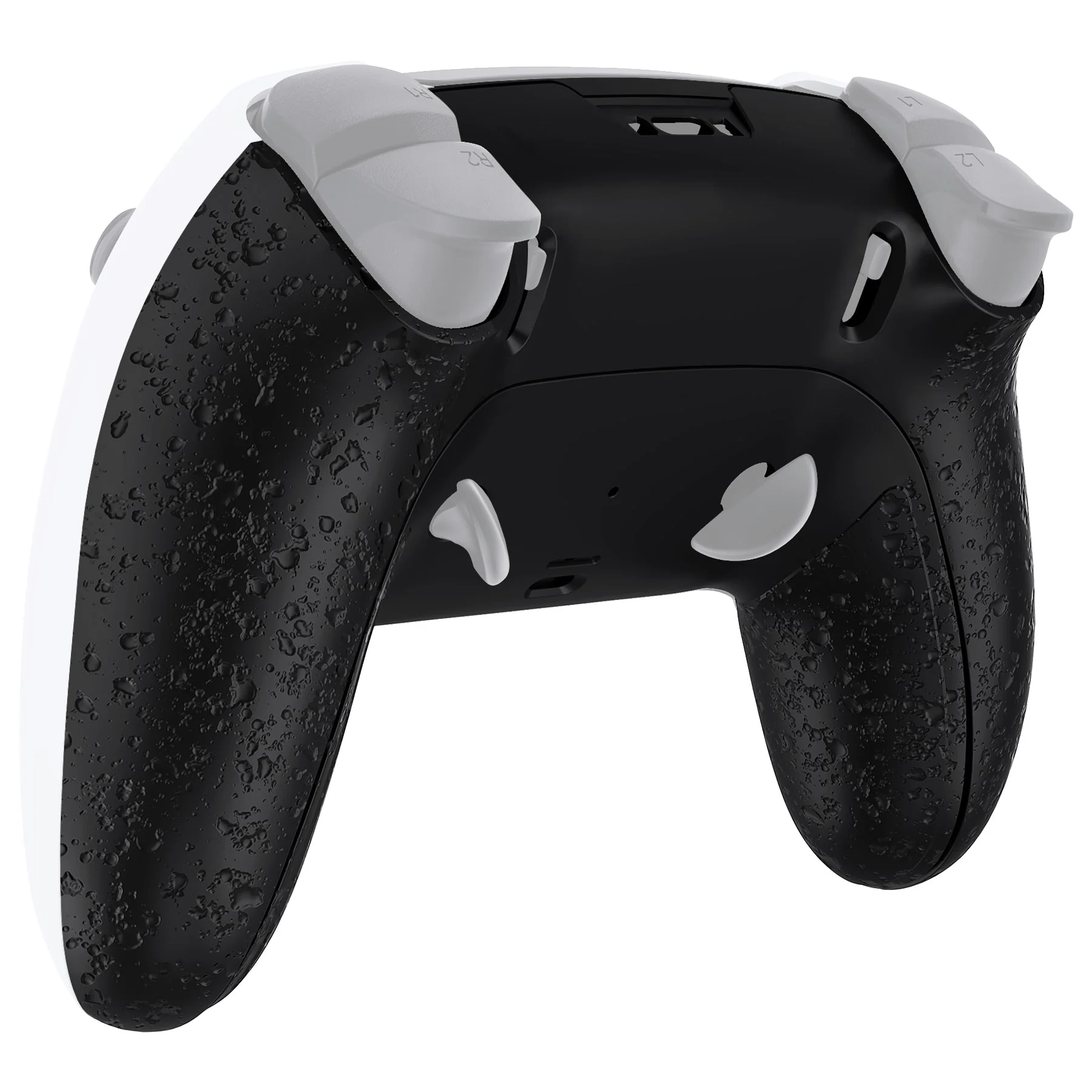 eXtremeRate Replacement Back Housing Bottom Shell & Clip Shell Compatible with PS5 Edge Controller -  Textured Black - Image 3