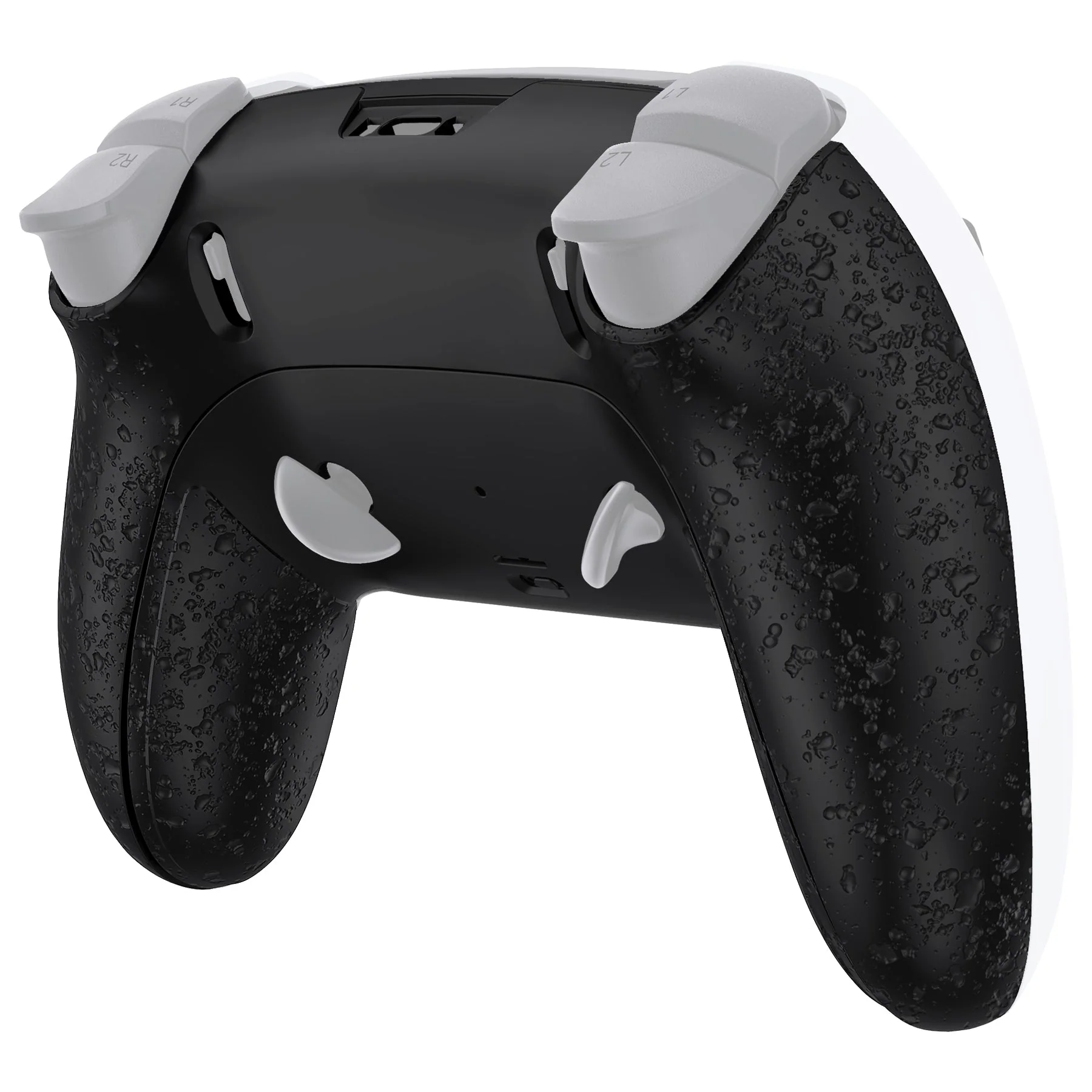 eXtremeRate Replacement Back Housing Bottom Shell & Clip Shell Compatible with PS5 Edge Controller -  Textured Black - Image 4