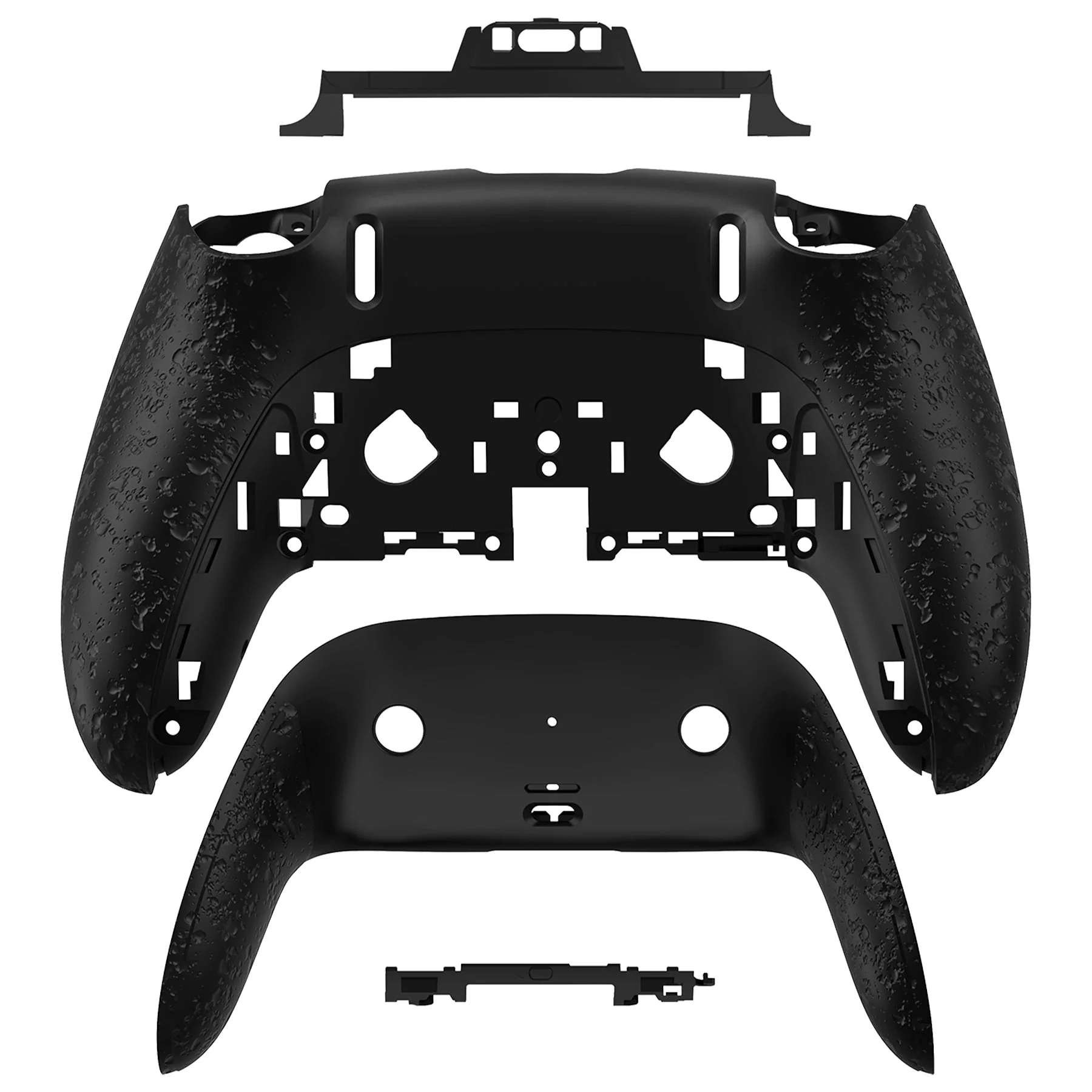 eXtremeRate Replacement Back Housing Bottom Shell & Clip Shell Compatible with PS5 Edge Controller -  Textured Black - Image 5
