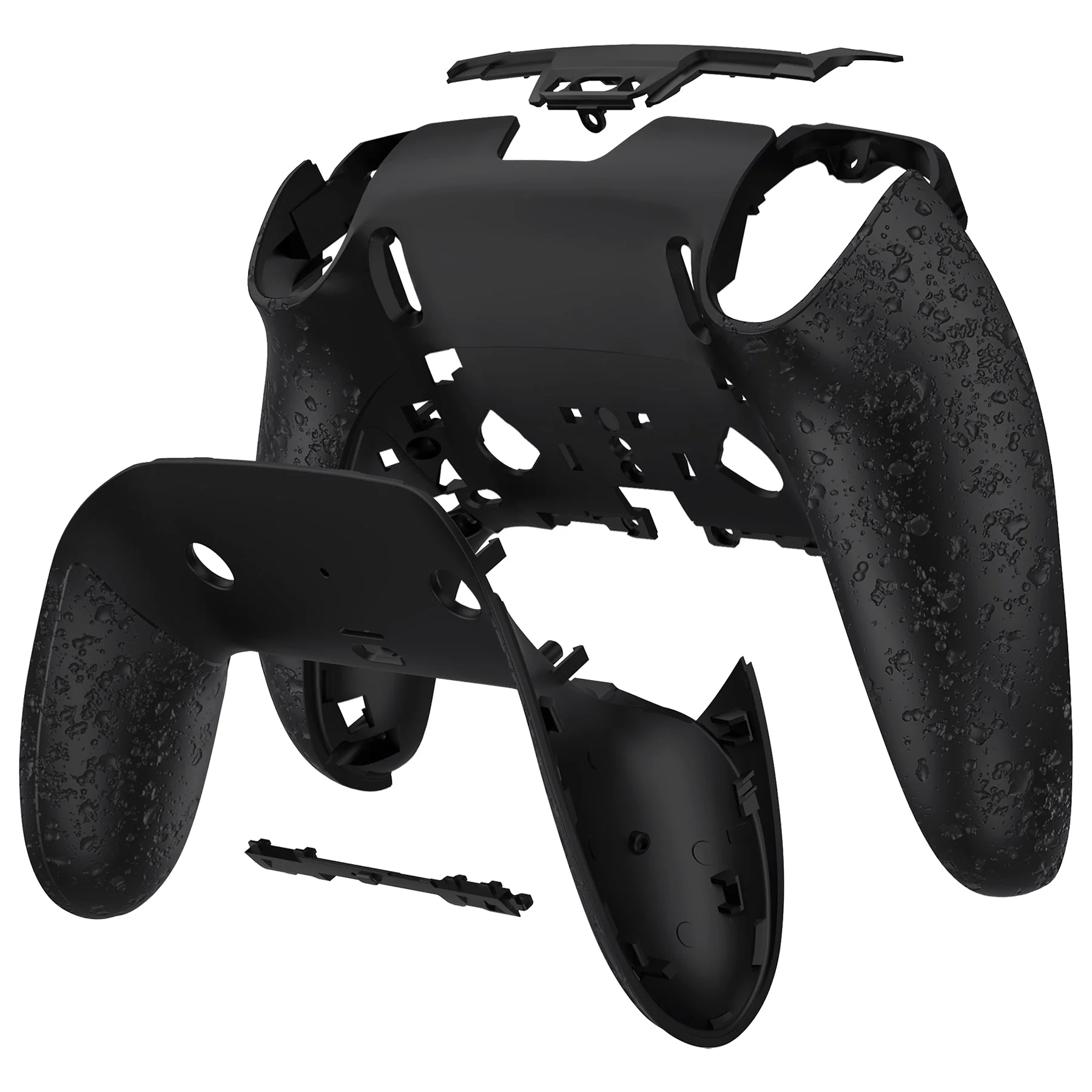 eXtremeRate Replacement Back Housing Bottom Shell & Clip Shell Compatible with PS5 Edge Controller -  Textured Black - Image 7