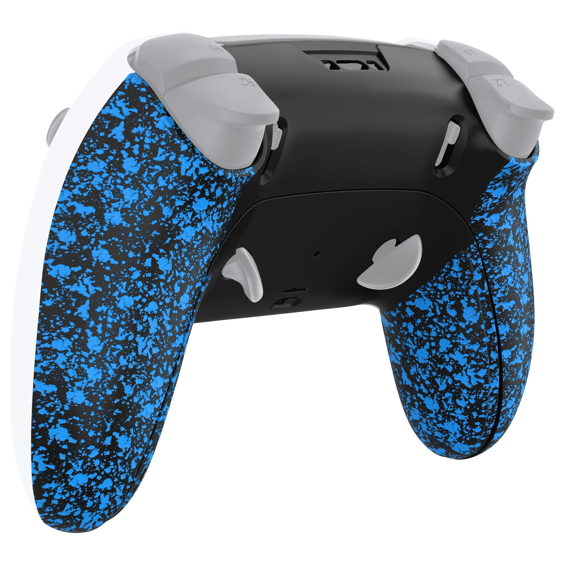 eXtremeRate Replacement Back Housing Bottom Shell & Clip Shell Compatible with PS5 Edge Controller -  Textured Blue - Image 3