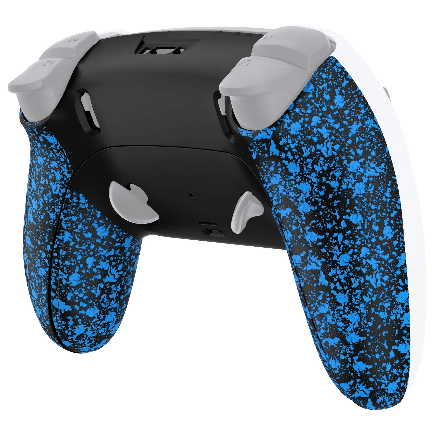 eXtremeRate Replacement Back Housing Bottom Shell & Clip Shell Compatible with PS5 Edge Controller -  Textured Blue - Image 4