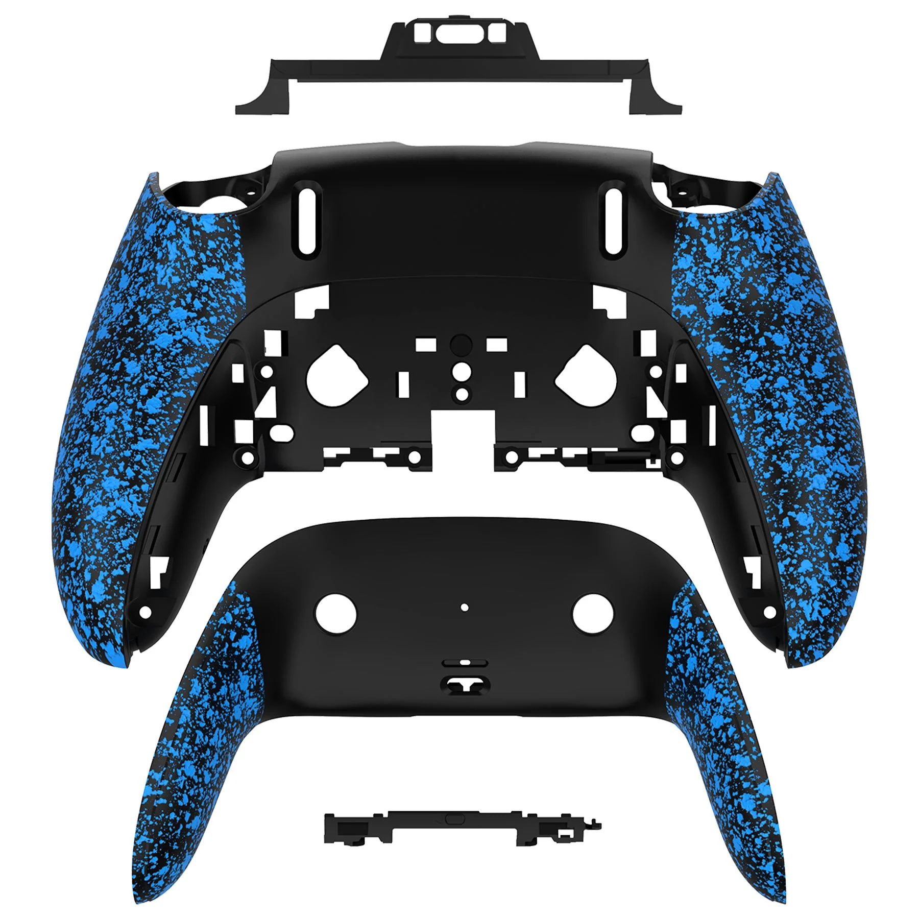 eXtremeRate Replacement Back Housing Bottom Shell & Clip Shell Compatible with PS5 Edge Controller -  Textured Blue - Image 5