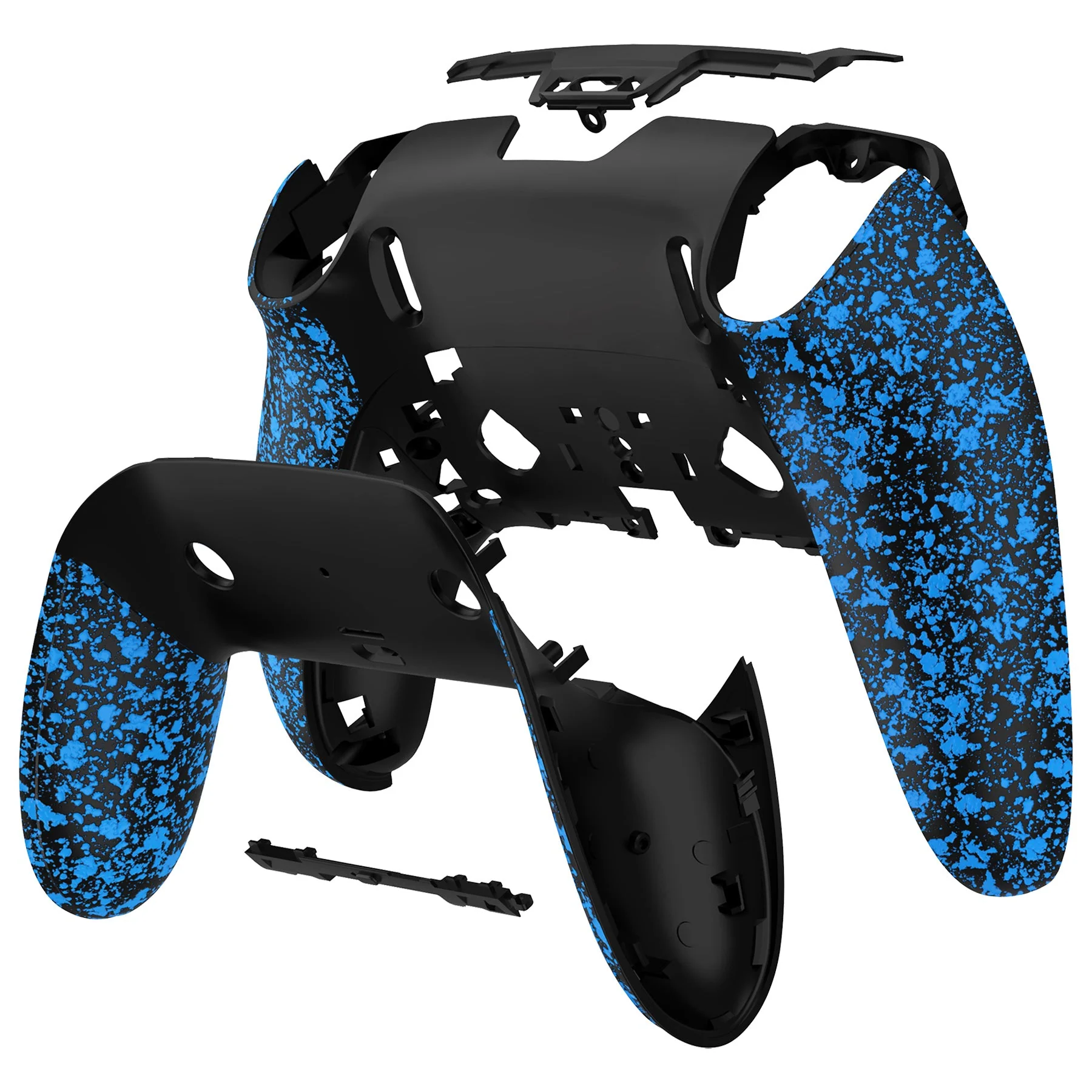 eXtremeRate Replacement Back Housing Bottom Shell & Clip Shell Compatible with PS5 Edge Controller -  Textured Blue - Image 7