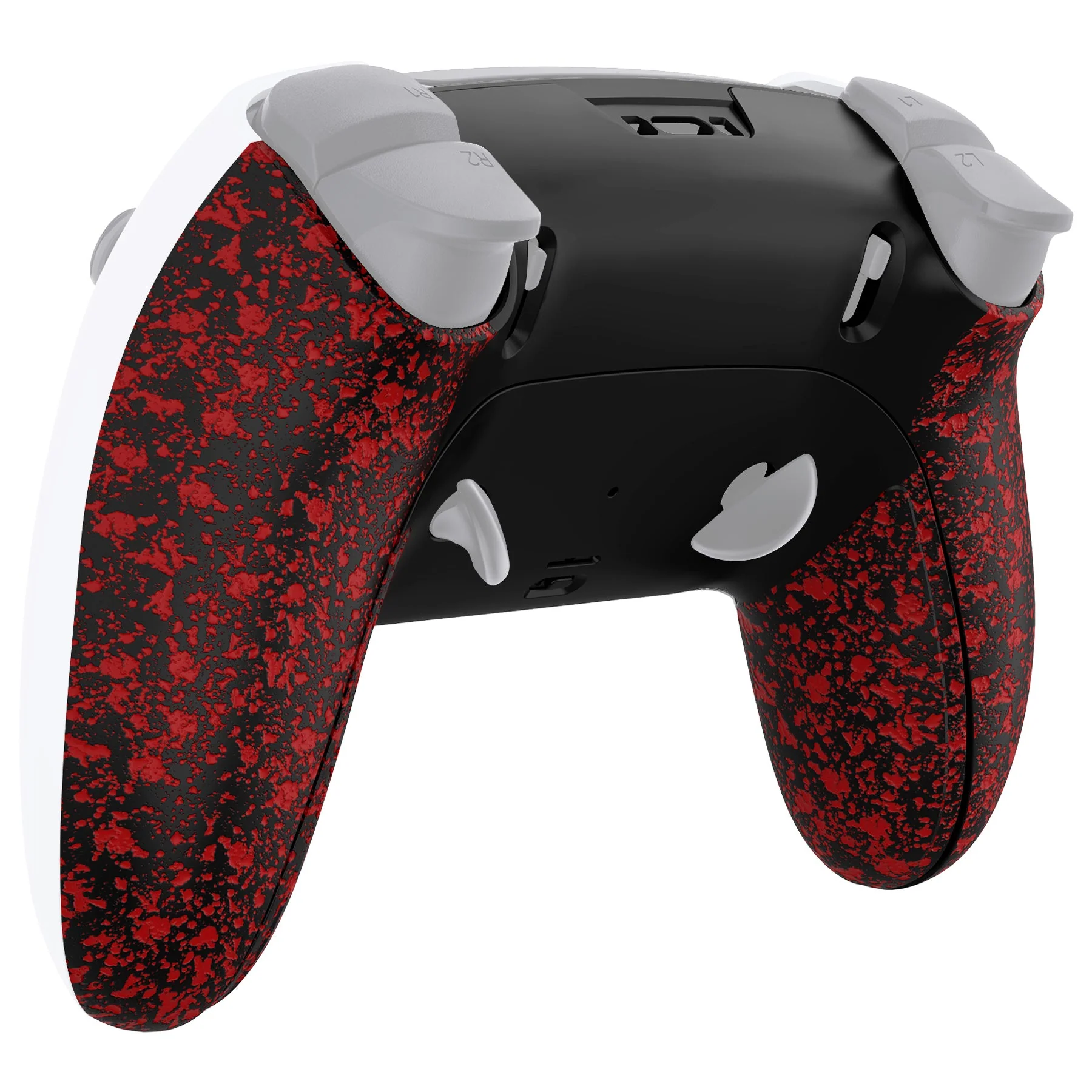 eXtremeRate Replacement Back Housing Bottom Shell & Clip Shell Compatible with PS5 Edge Controller -  Textured Red - Image 3