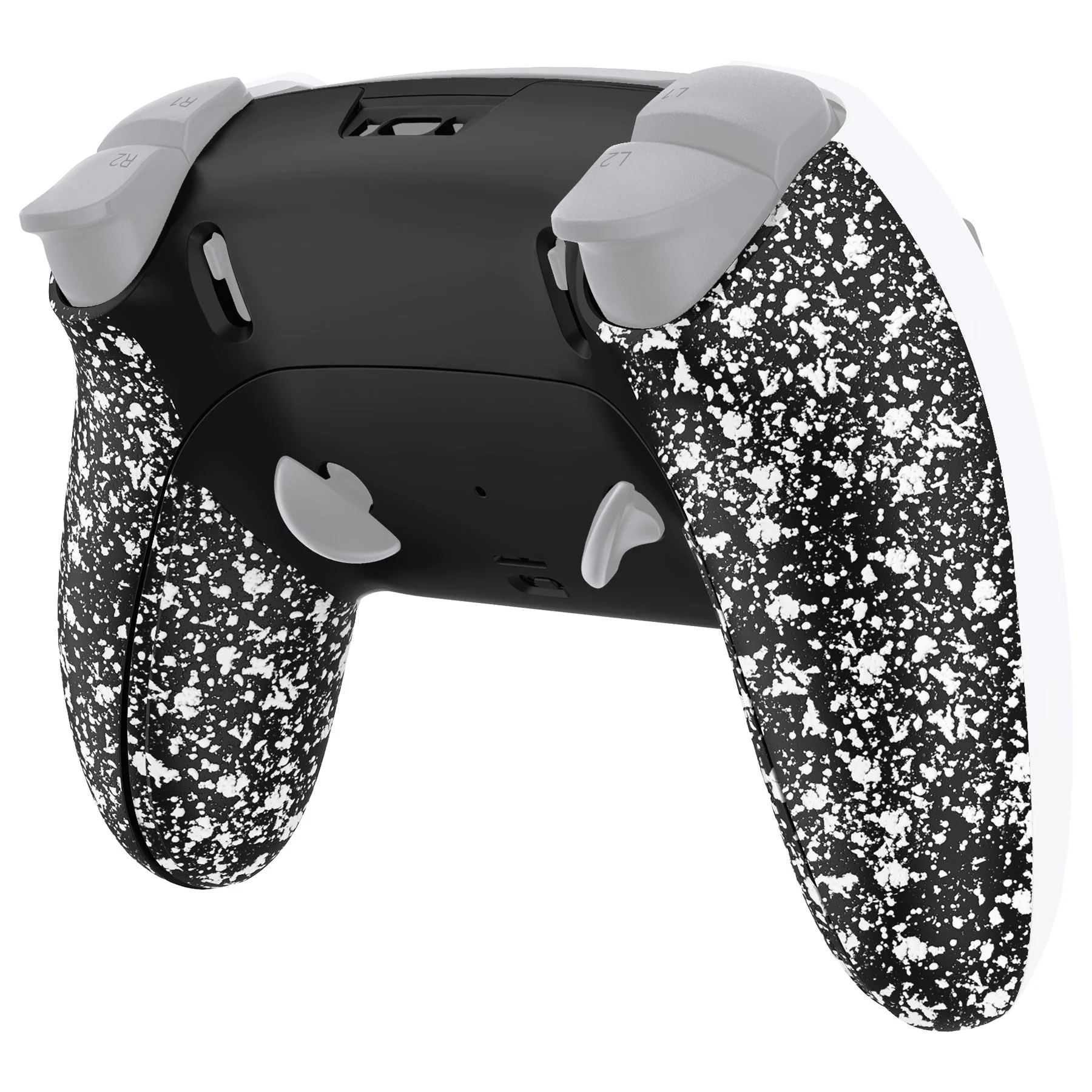 eXtremeRate Replacement Back Housing Bottom Shell & Clip Shell Compatible with PS5 Edge Controller -  Textured White - Image 4