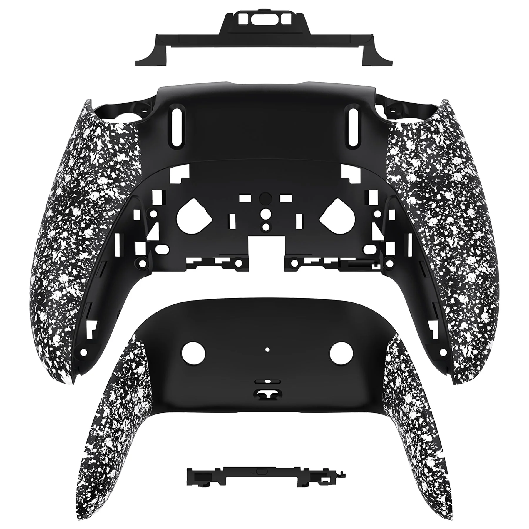 eXtremeRate Replacement Back Housing Bottom Shell & Clip Shell Compatible with PS5 Edge Controller -  Textured White - Image 5