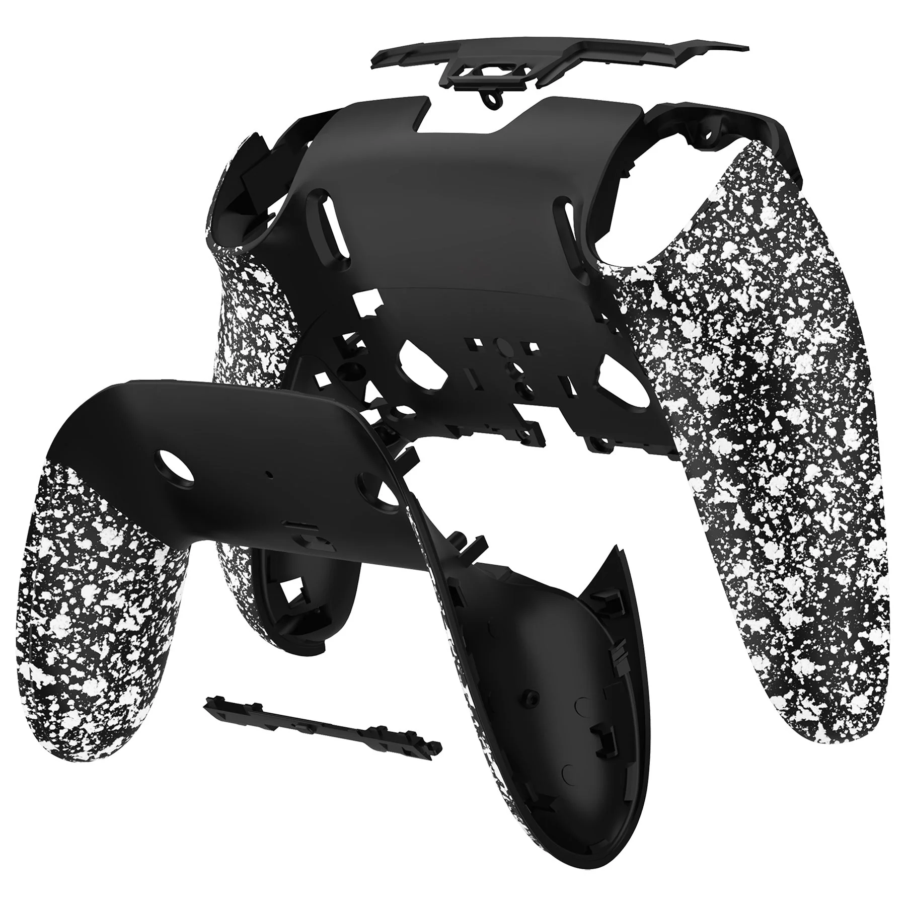 eXtremeRate Replacement Back Housing Bottom Shell & Clip Shell Compatible with PS5 Edge Controller -  Textured White - Image 7