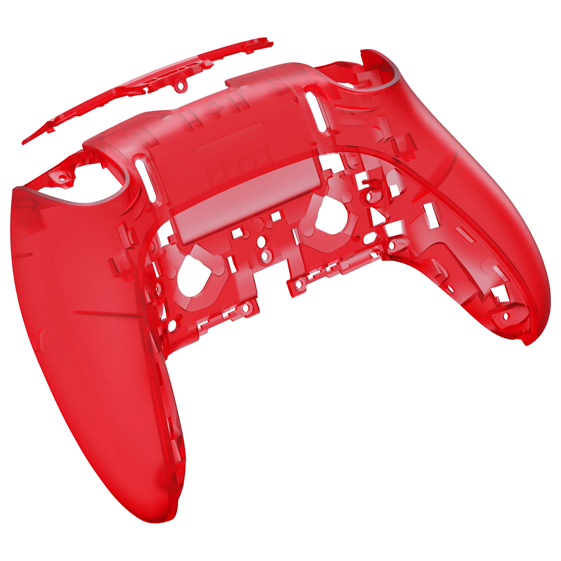 eXtremeRate Replacement Back Housing Bottom Shell Compatible with PS5 Edge Controller - Clear Red - Image 8