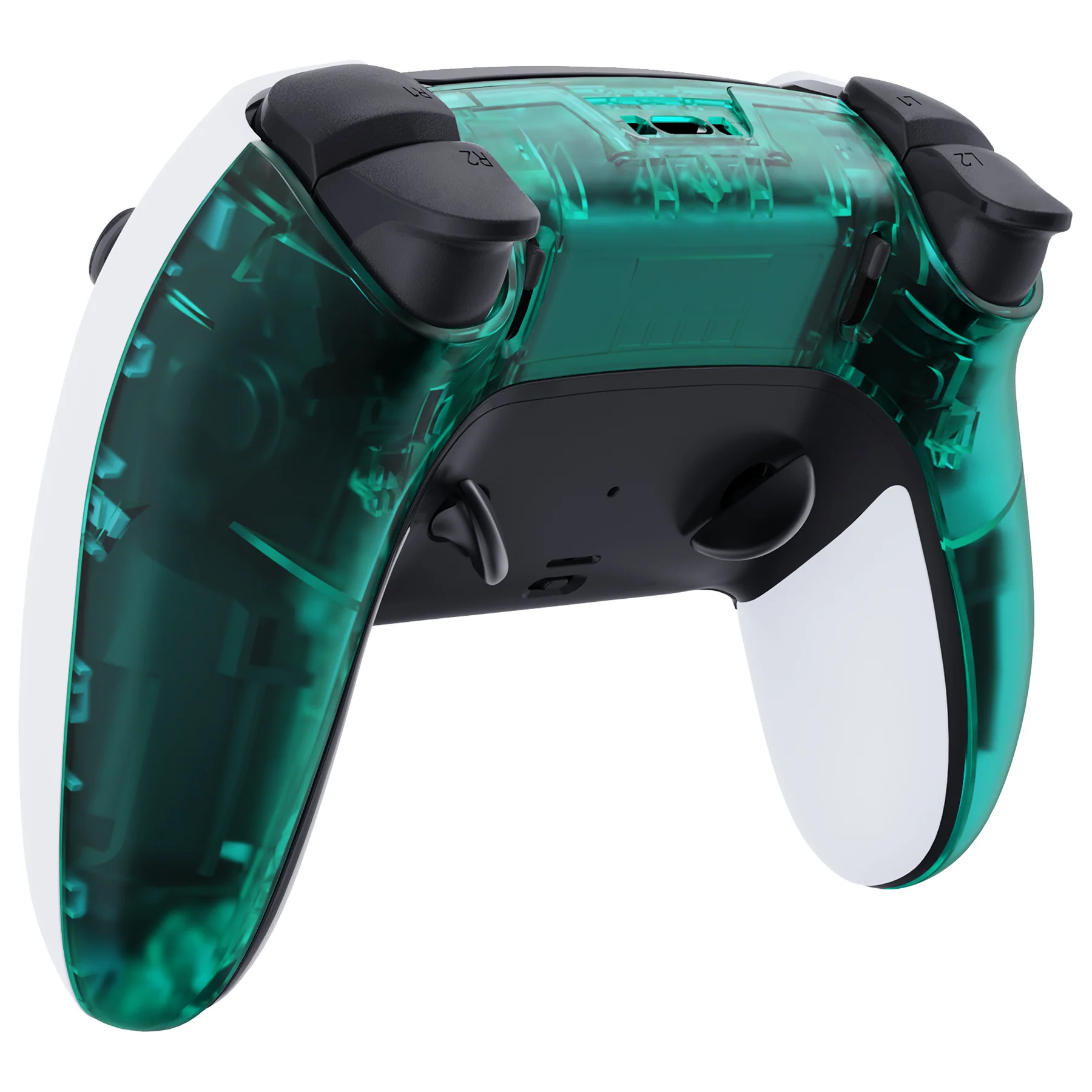 eXtremeRate Replacement Back Housing Bottom Shell Compatible with PS5 Edge Controller - Emerald Green - Image 3