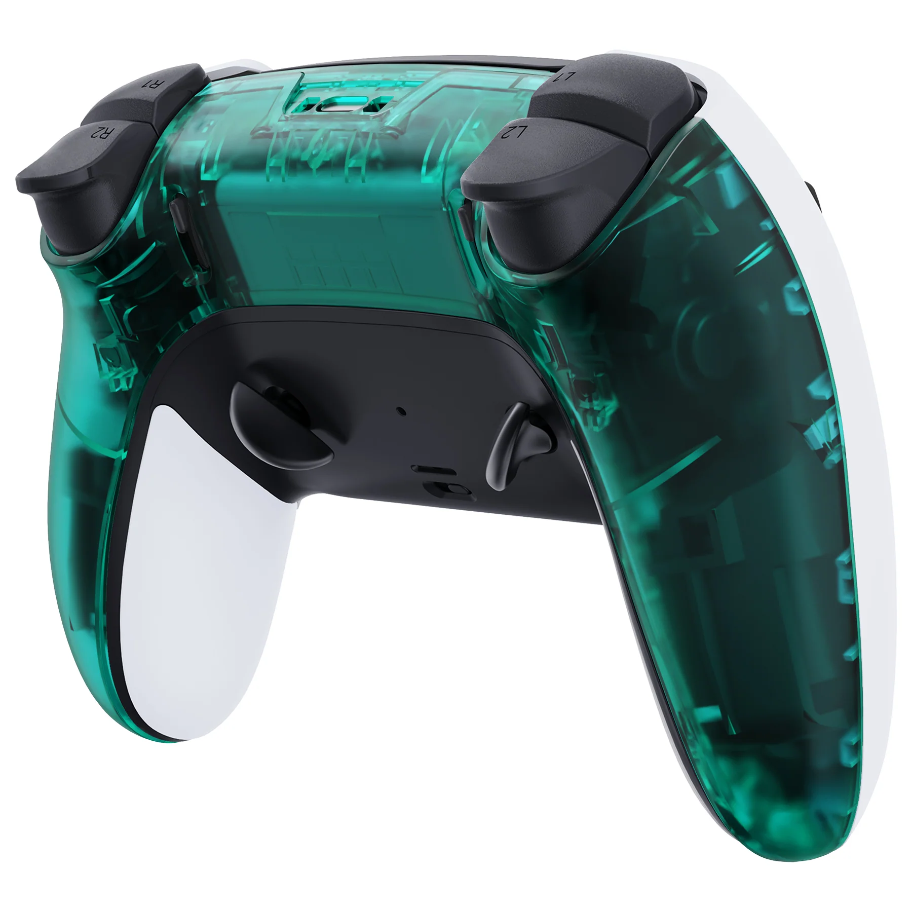 eXtremeRate Replacement Back Housing Bottom Shell Compatible with PS5 Edge Controller - Emerald Green - Image 4