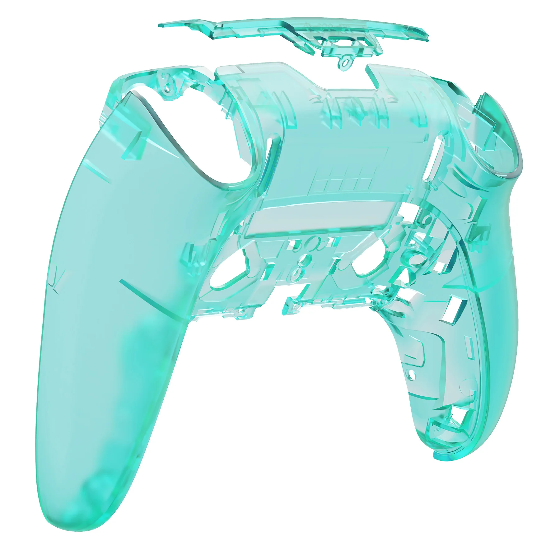 eXtremeRate Replacement Back Housing Bottom Shell Compatible with PS5 Edge Controller - Emerald Green - Image 6