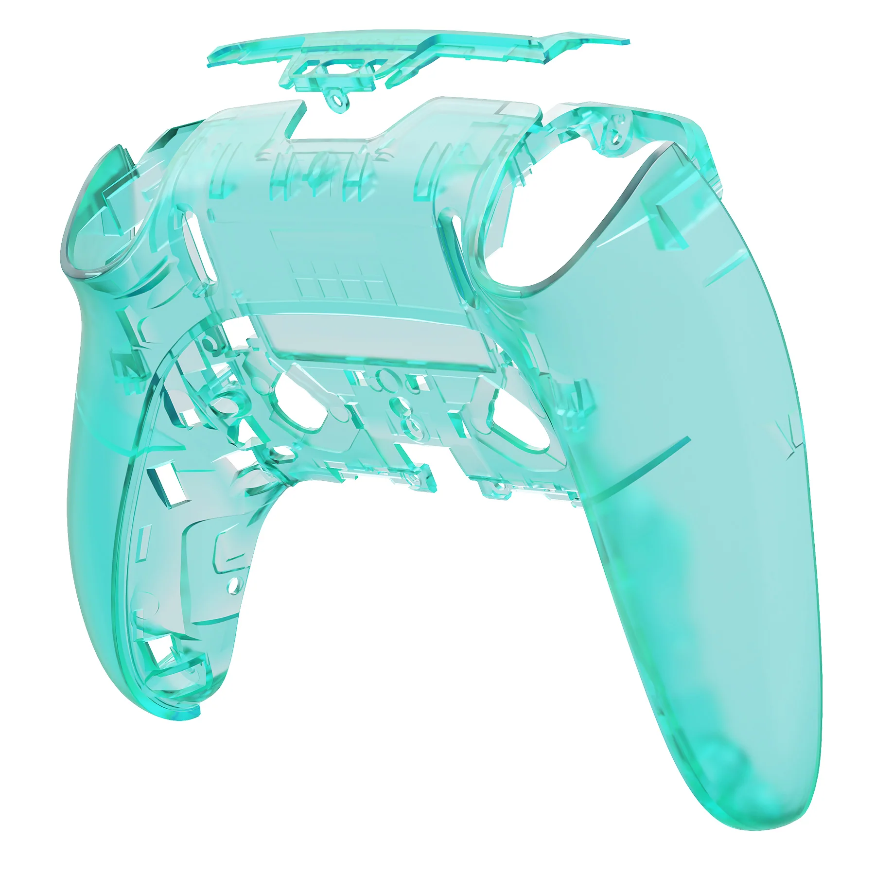 eXtremeRate Replacement Back Housing Bottom Shell Compatible with PS5 Edge Controller - Emerald Green - Image 7