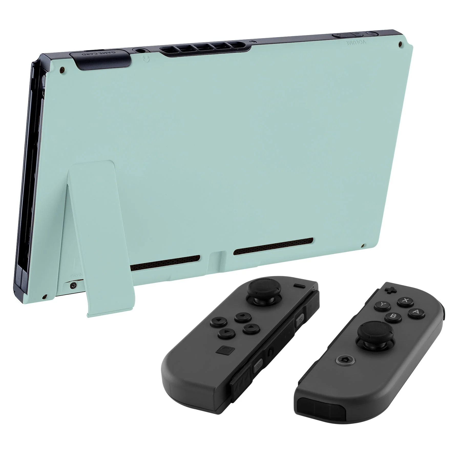 eXtremeRate Replacement Back Plate with Kickstand for Nintendo Switch Console - Light Cyan - Image 4