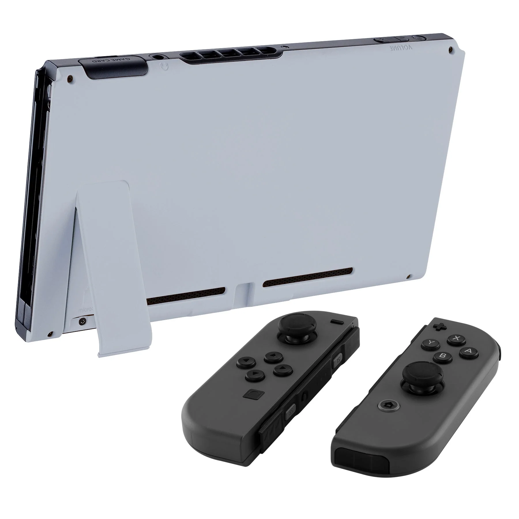 eXtremeRate Replacement Back Plate with Kickstand for Nintendo Switch Console - New Hope Gray - Image 4