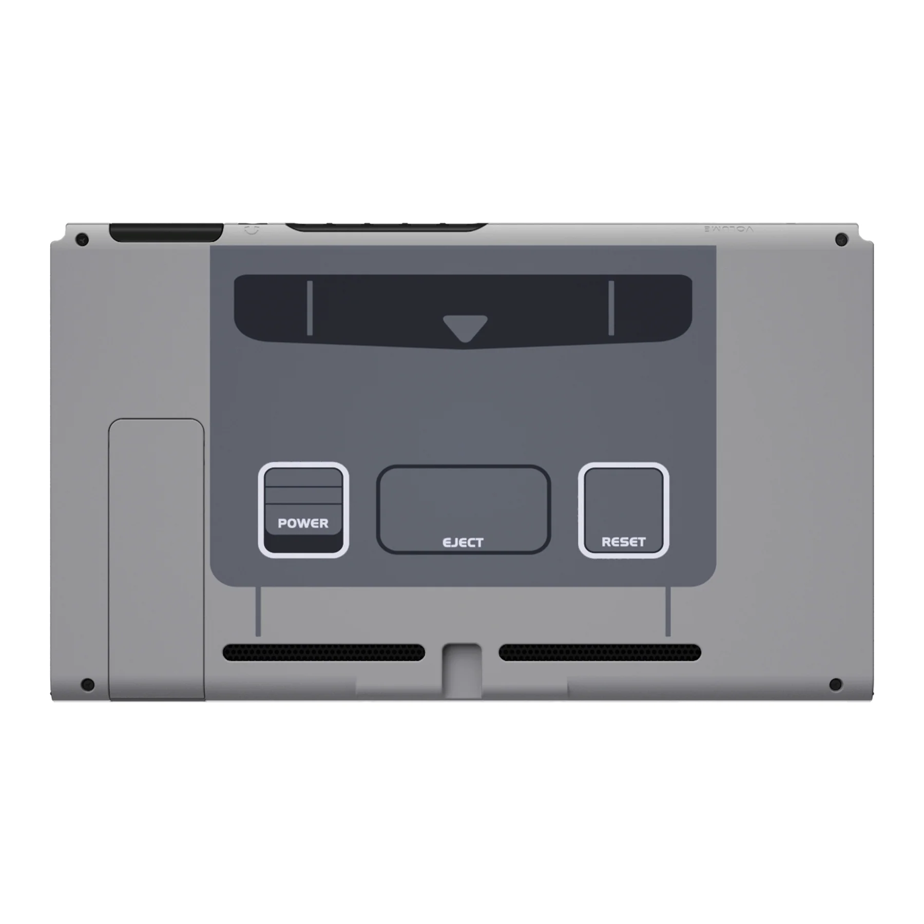 eXtremeRate Replacement Back Plate with Kickstand for Nintendo Switch Console - SFC SNES Classic EU Style - Image 4