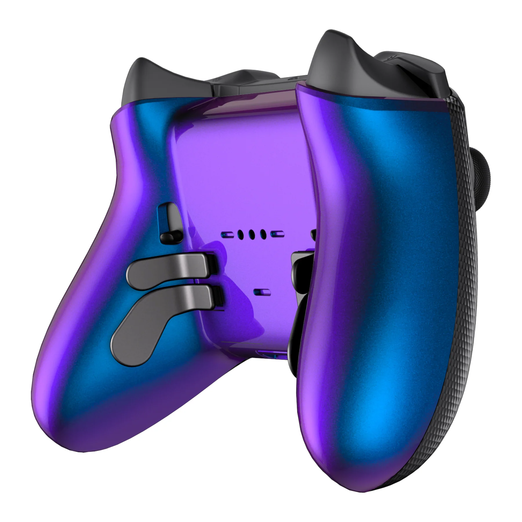 eXtremeRate Replacement Bottom Shell Case for Xbox Elite Series 2 & Elite Series 2 Core Controller Model 1797 - Chameleon Purple Blue - Image 10