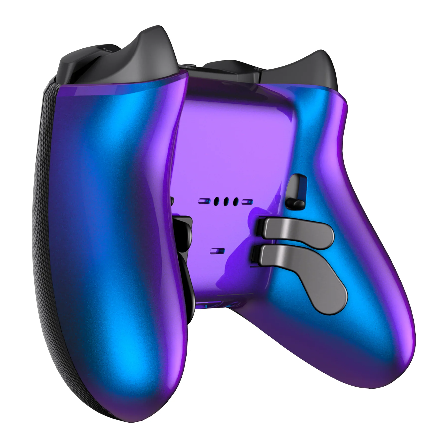 eXtremeRate Replacement Bottom Shell Case for Xbox Elite Series 2 & Elite Series 2 Core Controller Model 1797 - Chameleon Purple Blue - Image 9