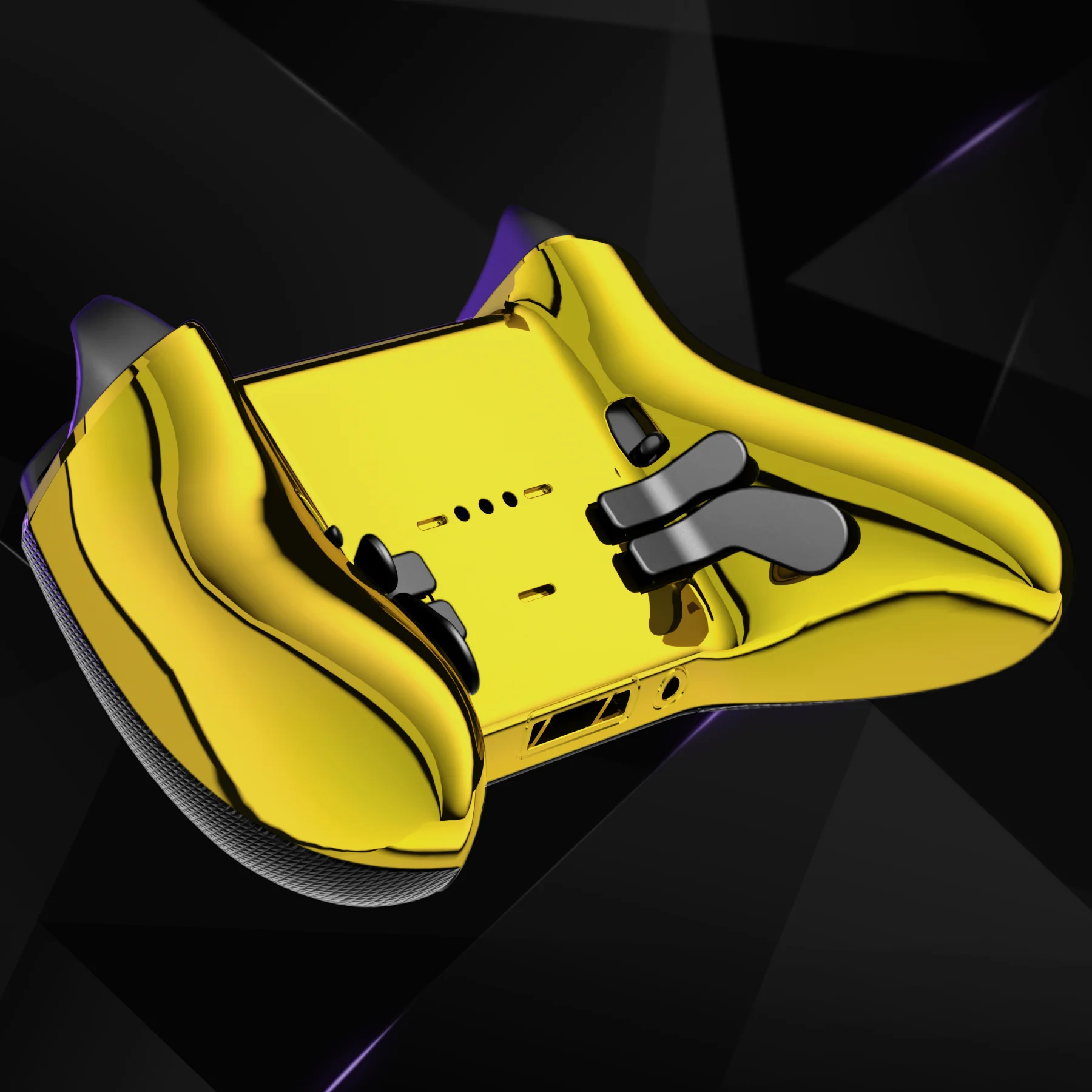 eXtremeRate Replacement Bottom Shell Case for Xbox Elite Series 2 & Elite Series 2 Core Controller Model 1797 - Chrome Gold - Image 6
