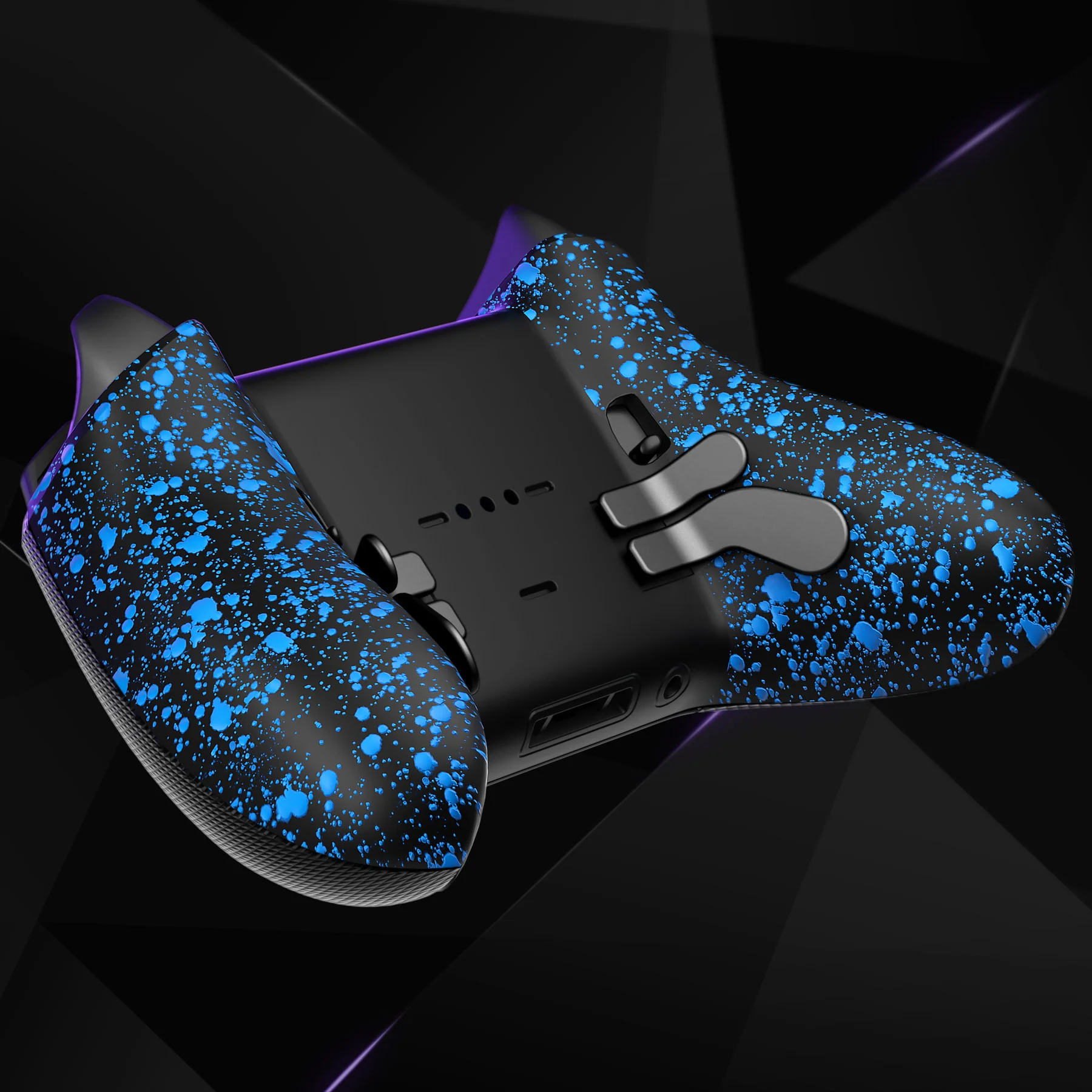 eXtremeRate Replacement Bottom Shell Case for Xbox Elite Series 2 & Elite Series 2 Core Controller Model 1797 - Textured Blue - Image 6