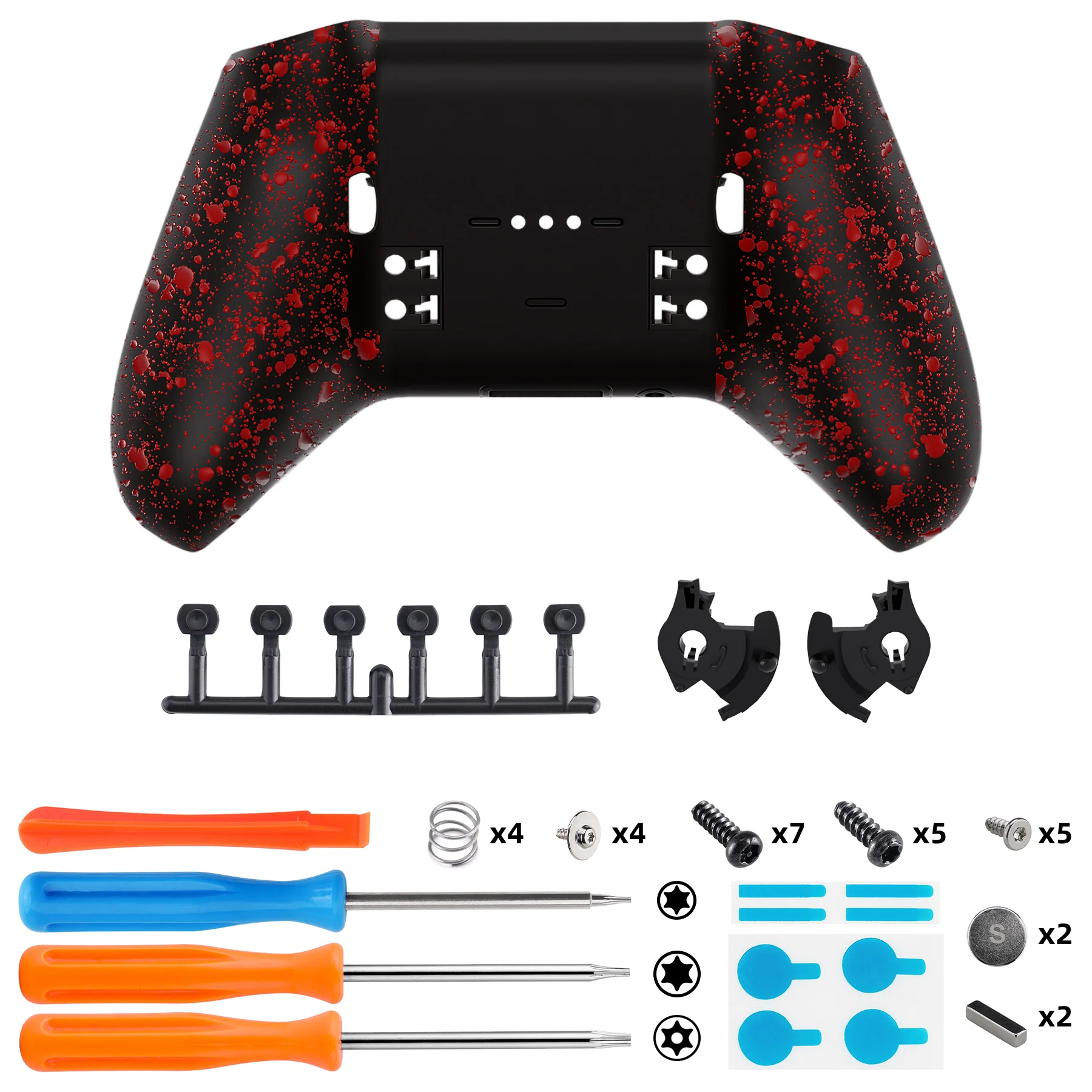 eXtremeRate Replacement Bottom Shell Case for Xbox Elite Series 2 & Elite Series 2 Core Controller Model 1797 - Textured Red - Image 2