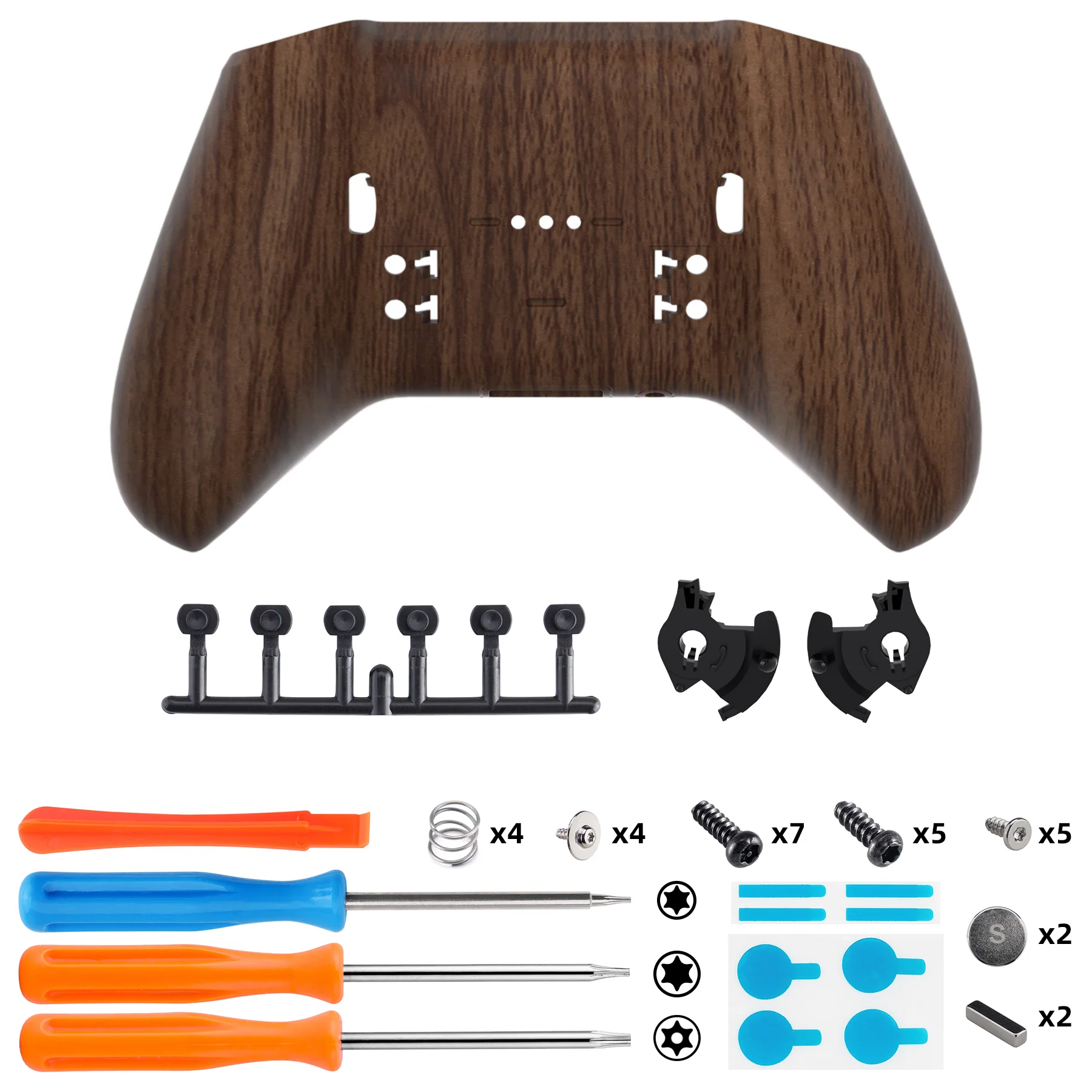eXtremeRate Replacement Bottom Shell Case for Xbox Elite Series 2 & Elite Series 2 Core Controller Model 1797 - Wood Grain - Image 2