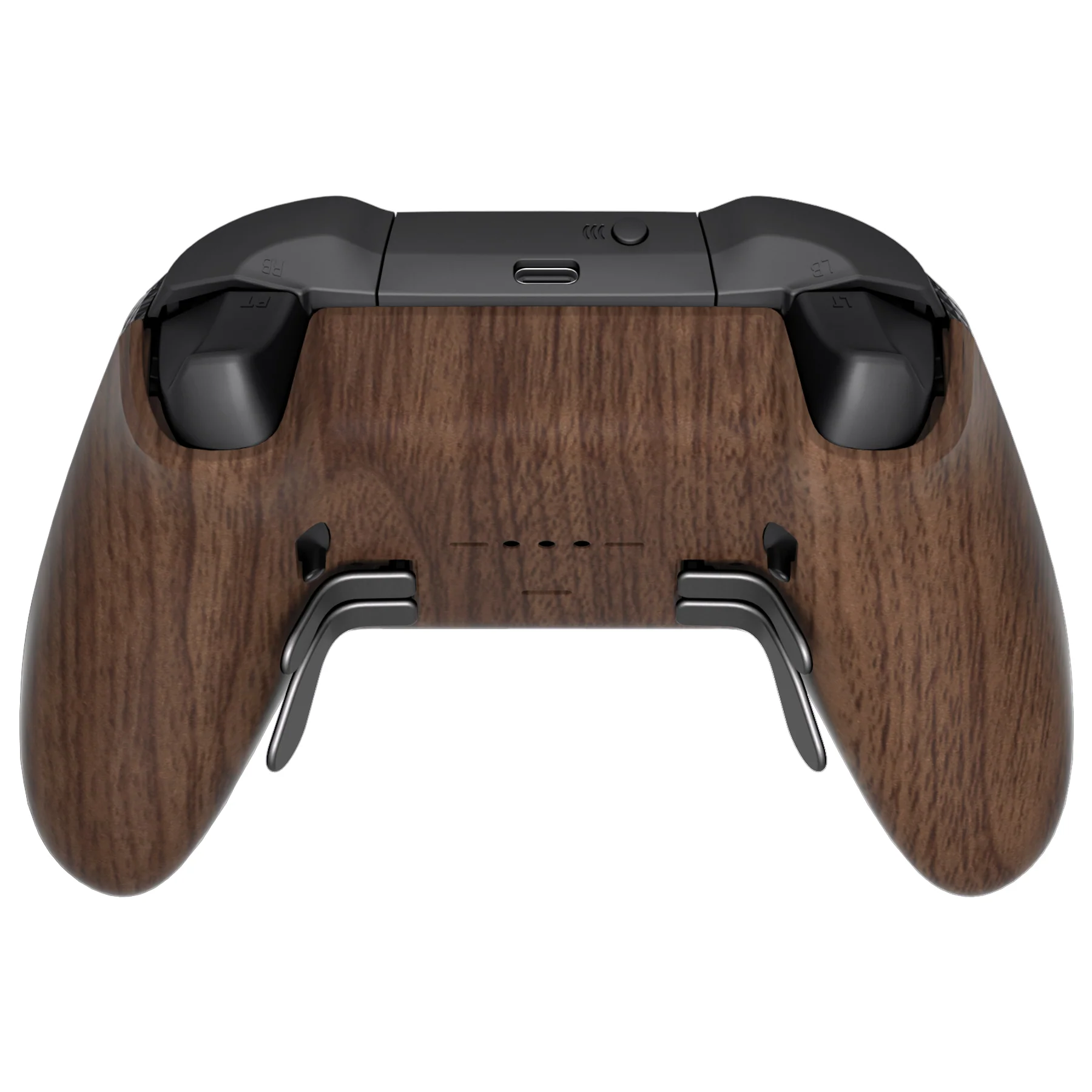 eXtremeRate Replacement Bottom Shell Case for Xbox Elite Series 2 & Elite Series 2 Core Controller Model 1797 - Wood Grain - Image 7