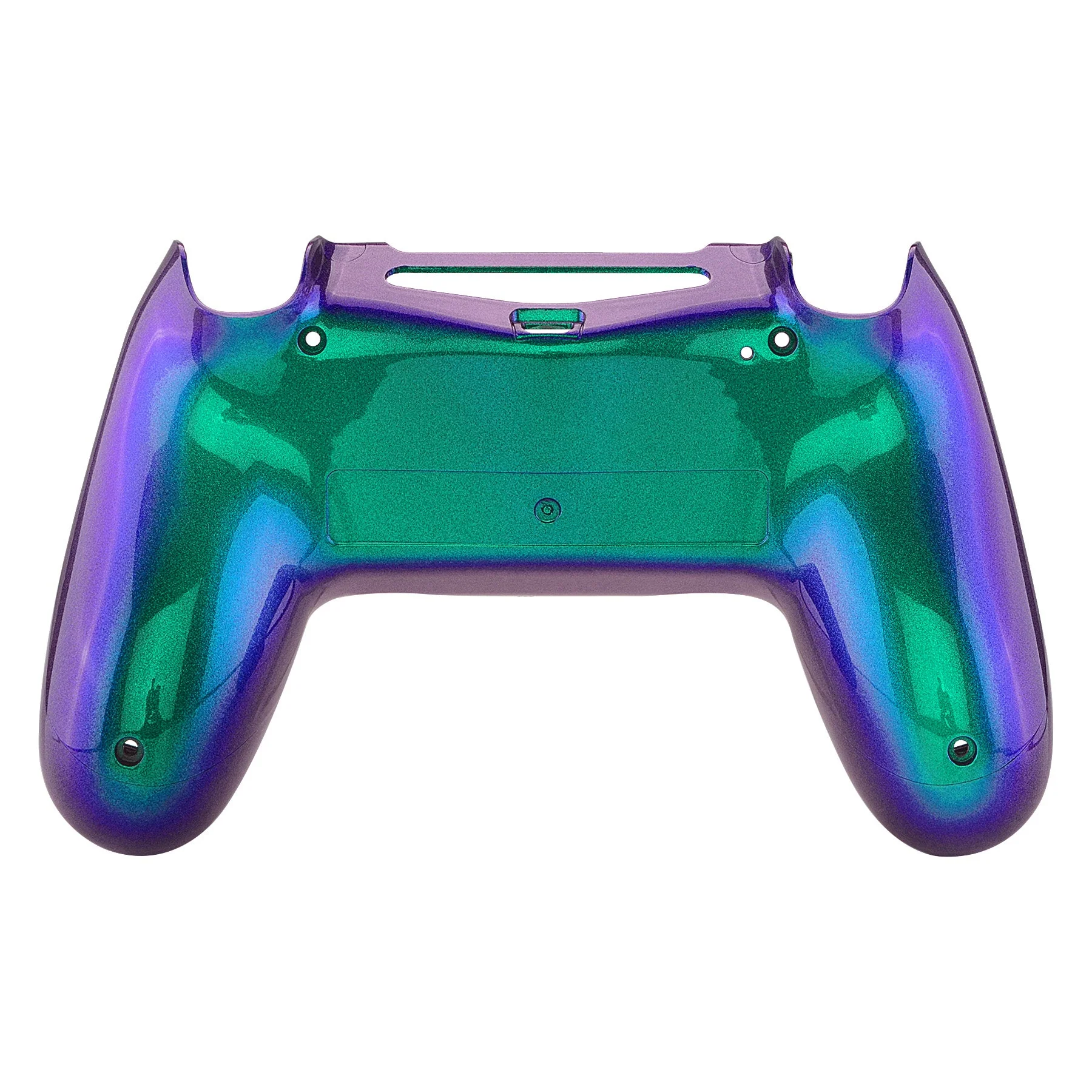 eXtremeRate Replacement Bottom Shell for PS4 Slim Pro Controller (CUH-ZCT2 JDM-040/050/055) - Chameleon Green Purple - Image 6