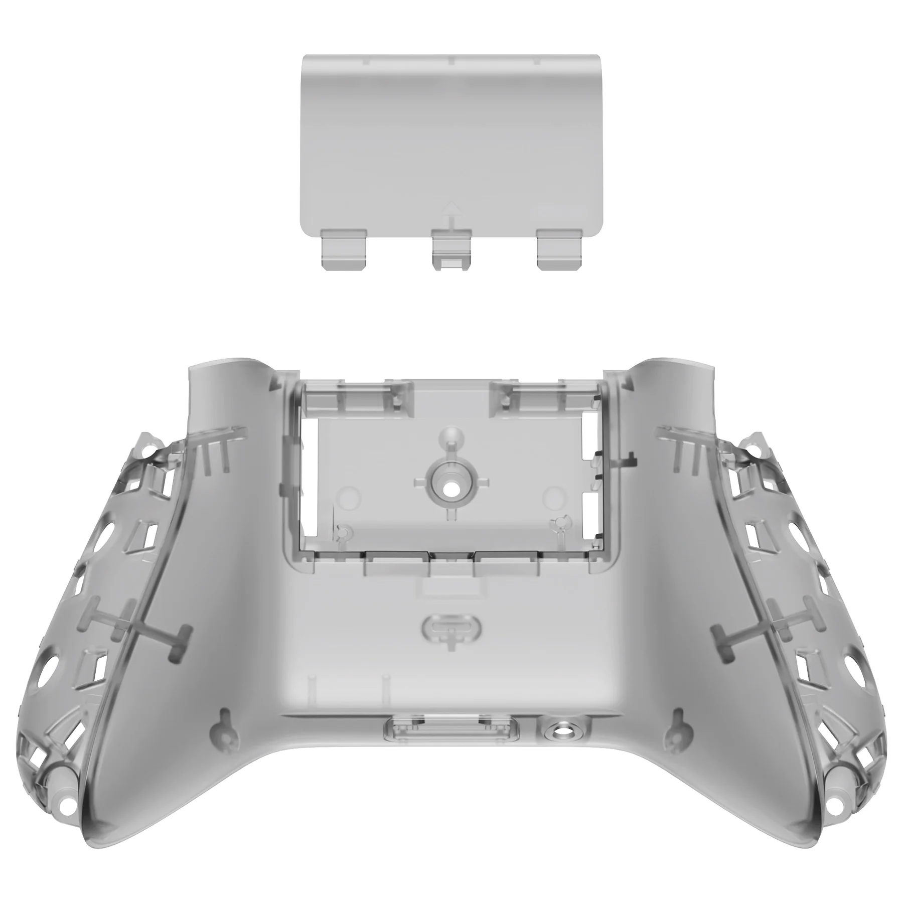 eXtremeRate Replacement Bottom Shell with Battery Cover for Xbox Series X & S Controller - Clear Black - Image 5