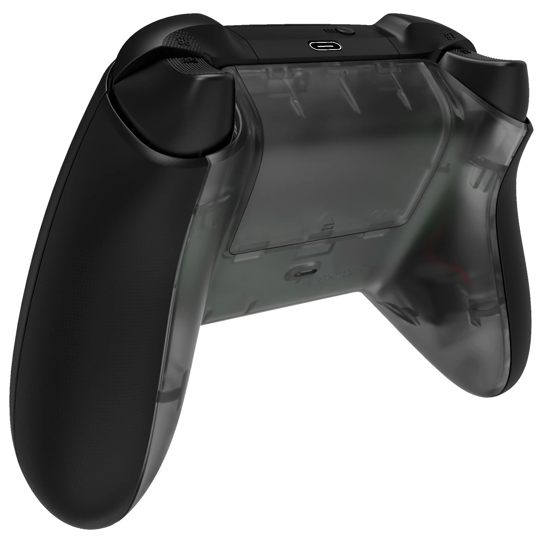 eXtremeRate Replacement Bottom Shell with Battery Cover for Xbox Series X & S Controller - Clear Black - Image 6