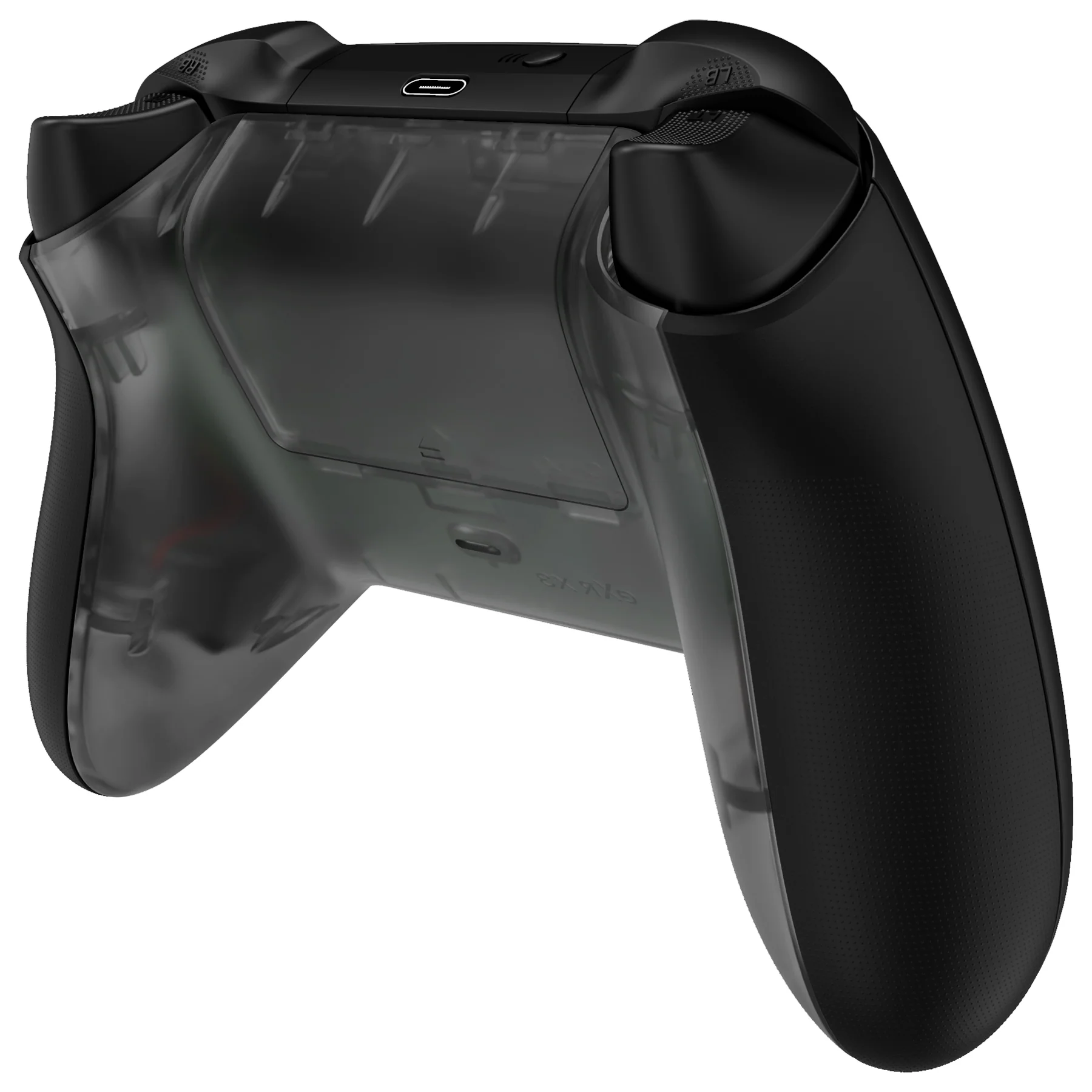 eXtremeRate Replacement Bottom Shell with Battery Cover for Xbox Series X & S Controller - Clear Black - Image 7